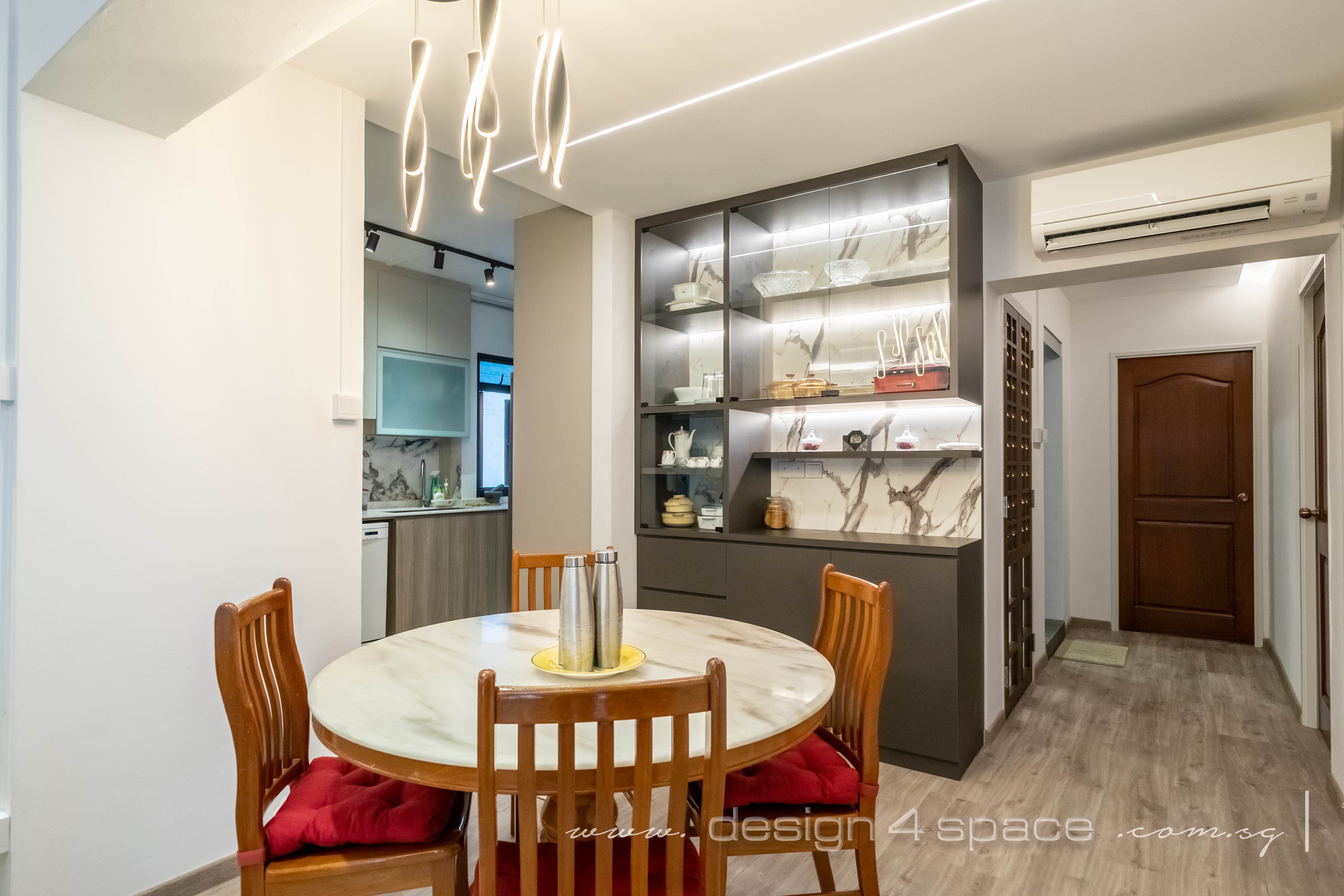 Contemporary Design - Dining Room - HDB 5 Room - Design by Design 4 Space Pte Ltd