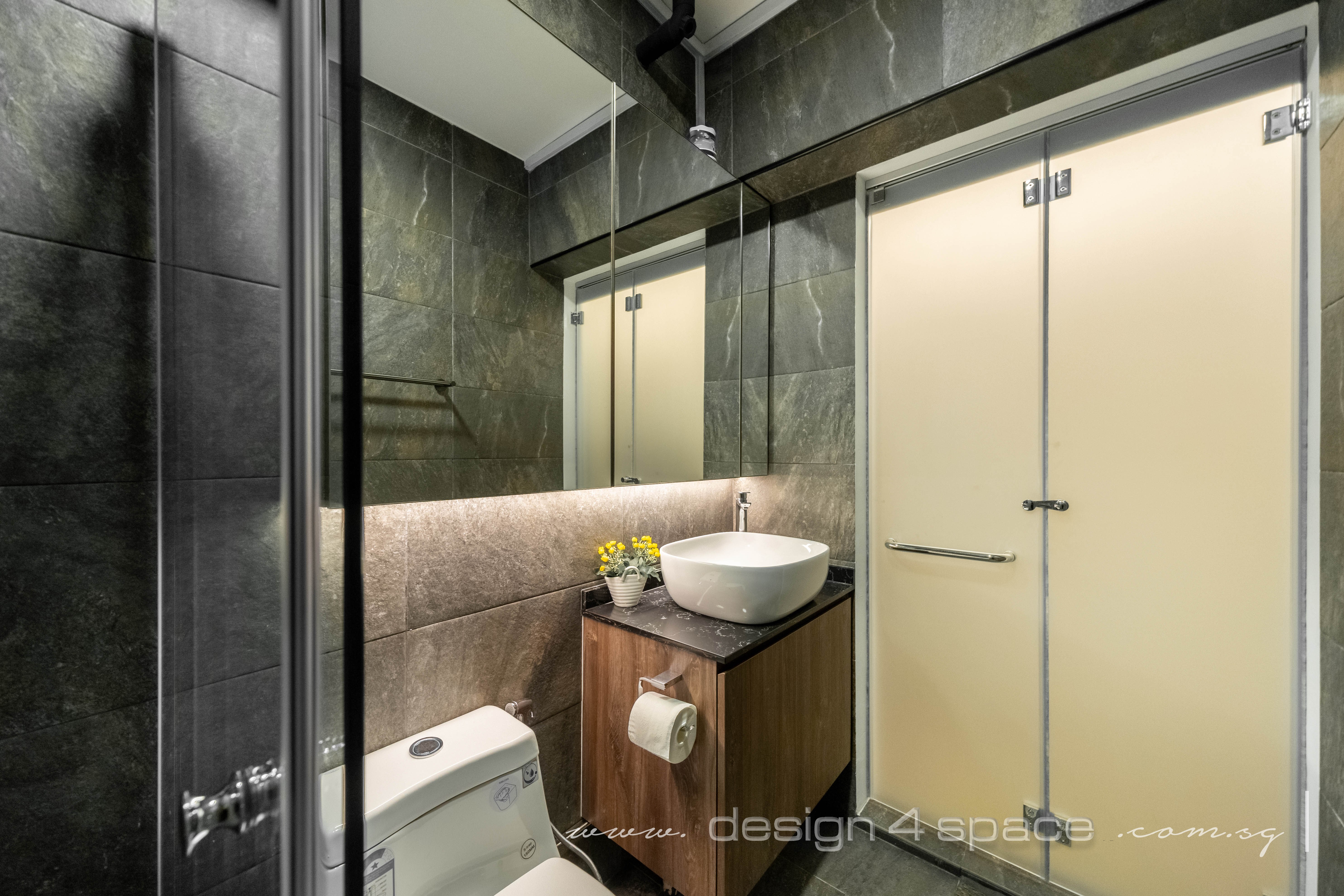 Contemporary Design - Bathroom - HDB 5 Room - Design by Design 4 Space Pte Ltd