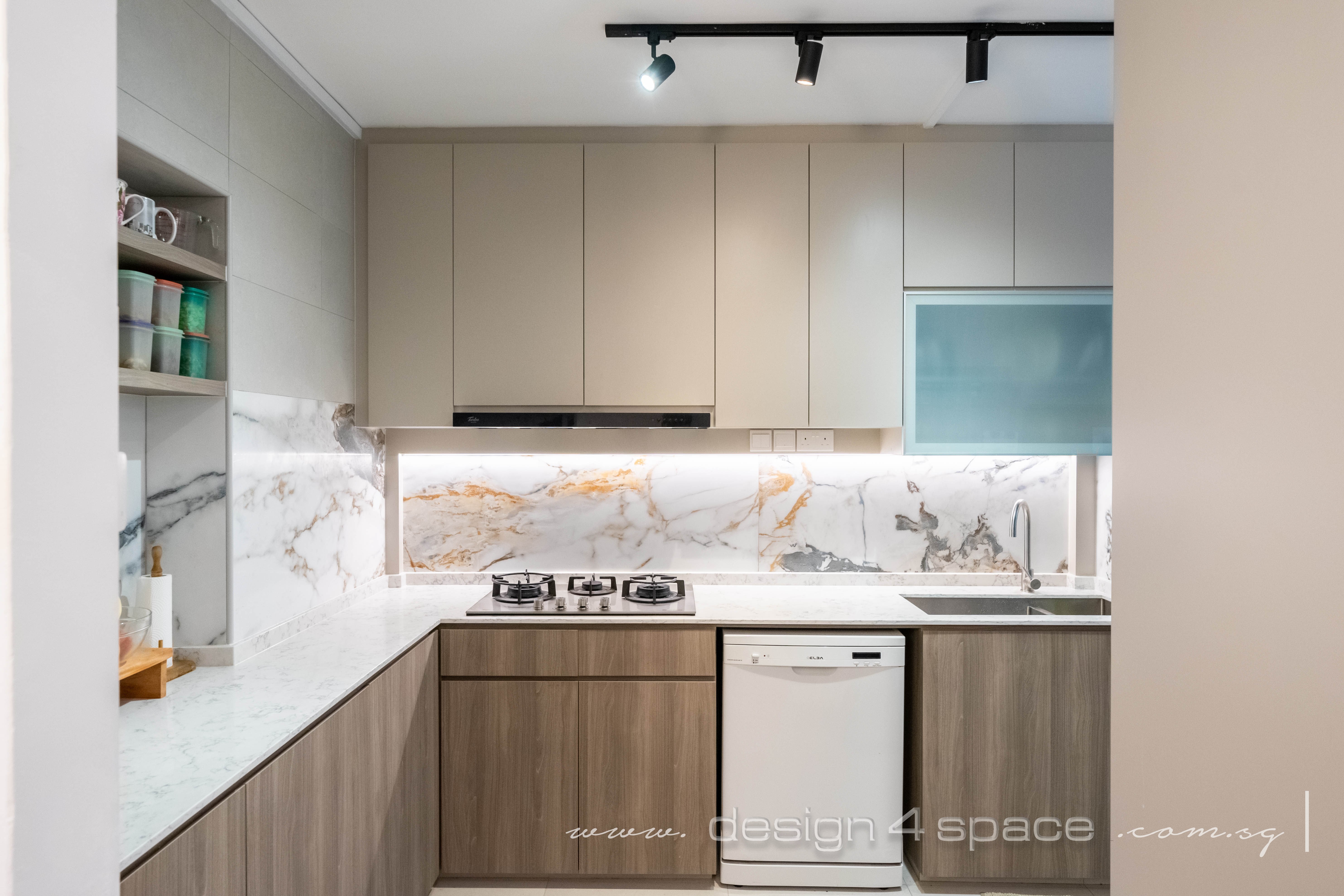 Contemporary Design - Kitchen - HDB 5 Room - Design by Design 4 Space Pte Ltd