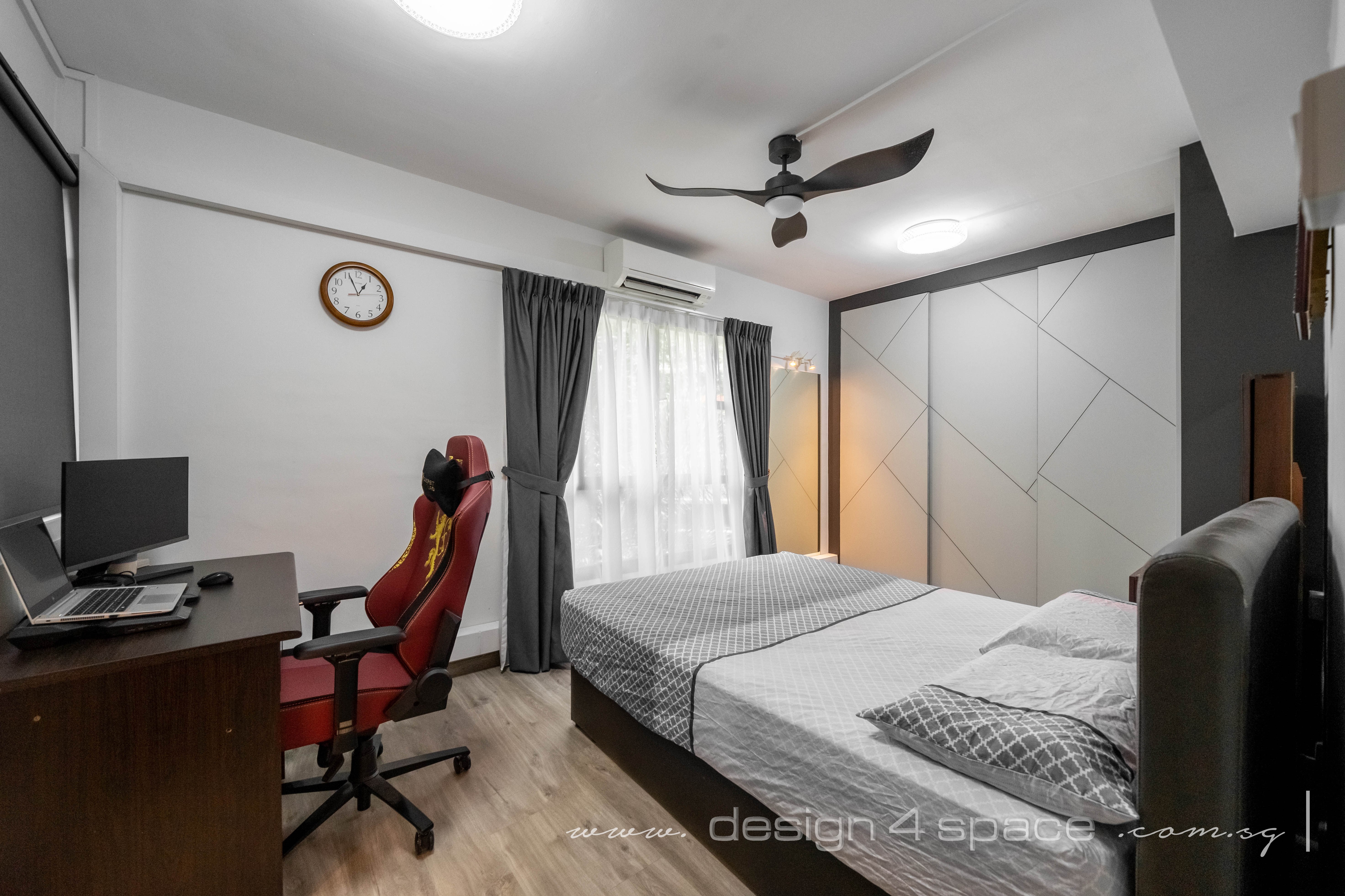 Contemporary Design - Bedroom - HDB 5 Room - Design by Design 4 Space Pte Ltd