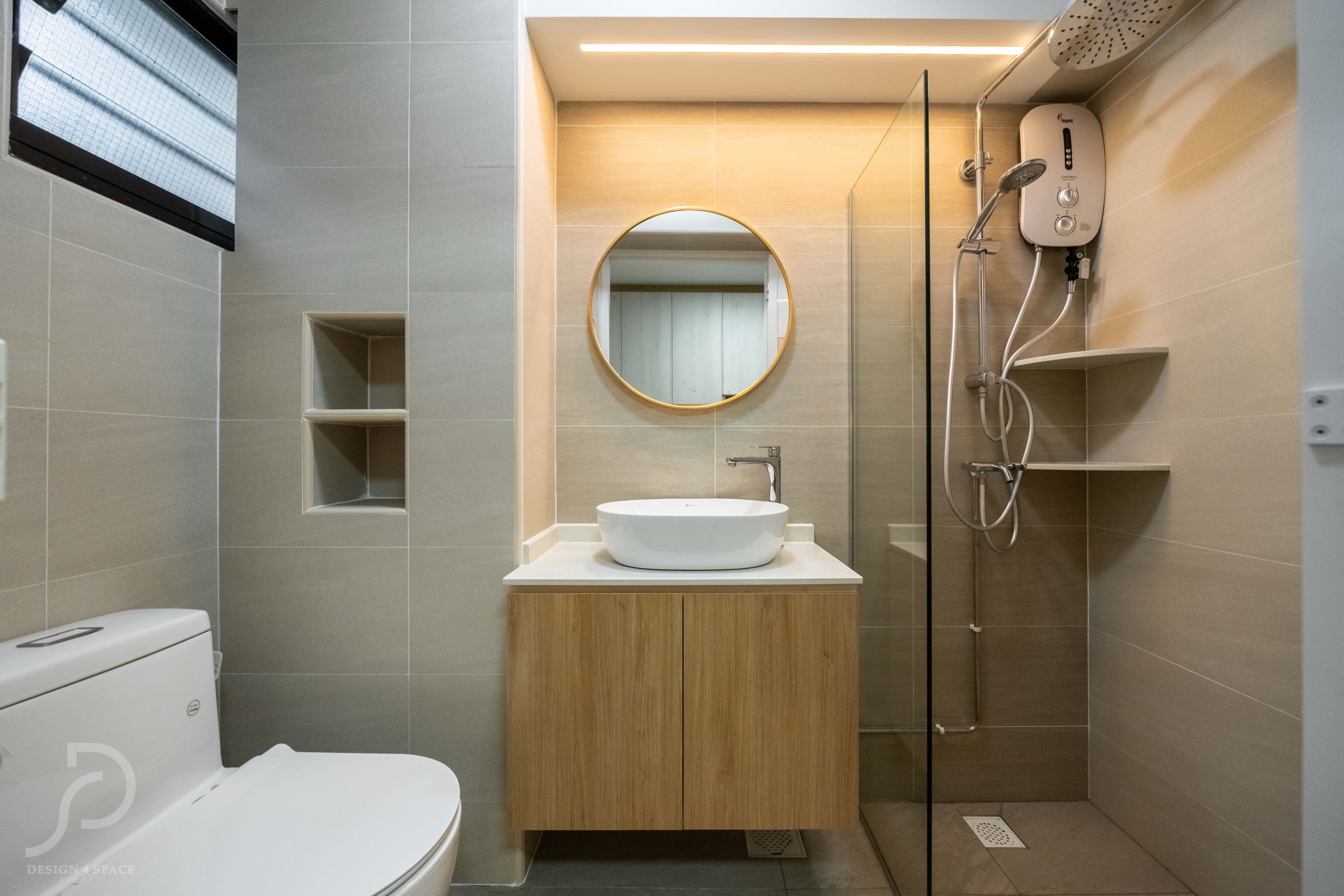 Contemporary, Modern, Others Design - Bathroom - HDB 5 Room - Design by Design 4 Space Pte Ltd