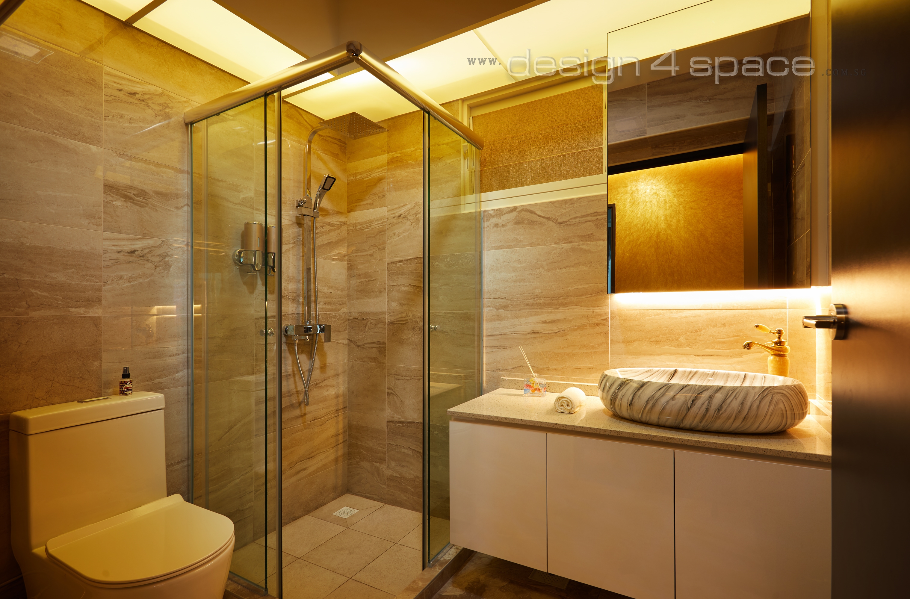 Modern Design - Bathroom - HDB 5 Room - Design by Design 4 Space Pte Ltd