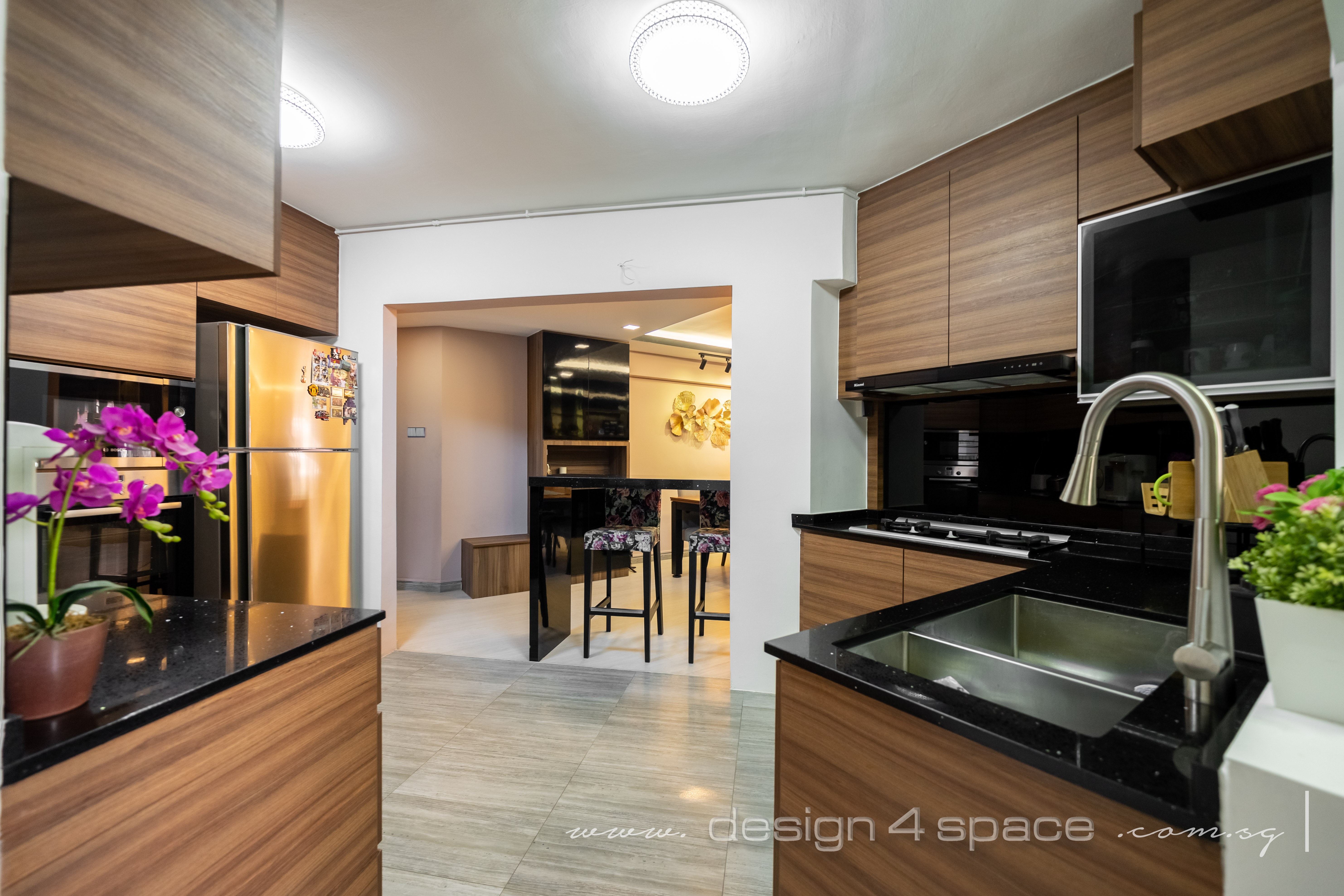 Contemporary Design - Kitchen - HDB 5 Room - Design by Design 4 Space Pte Ltd