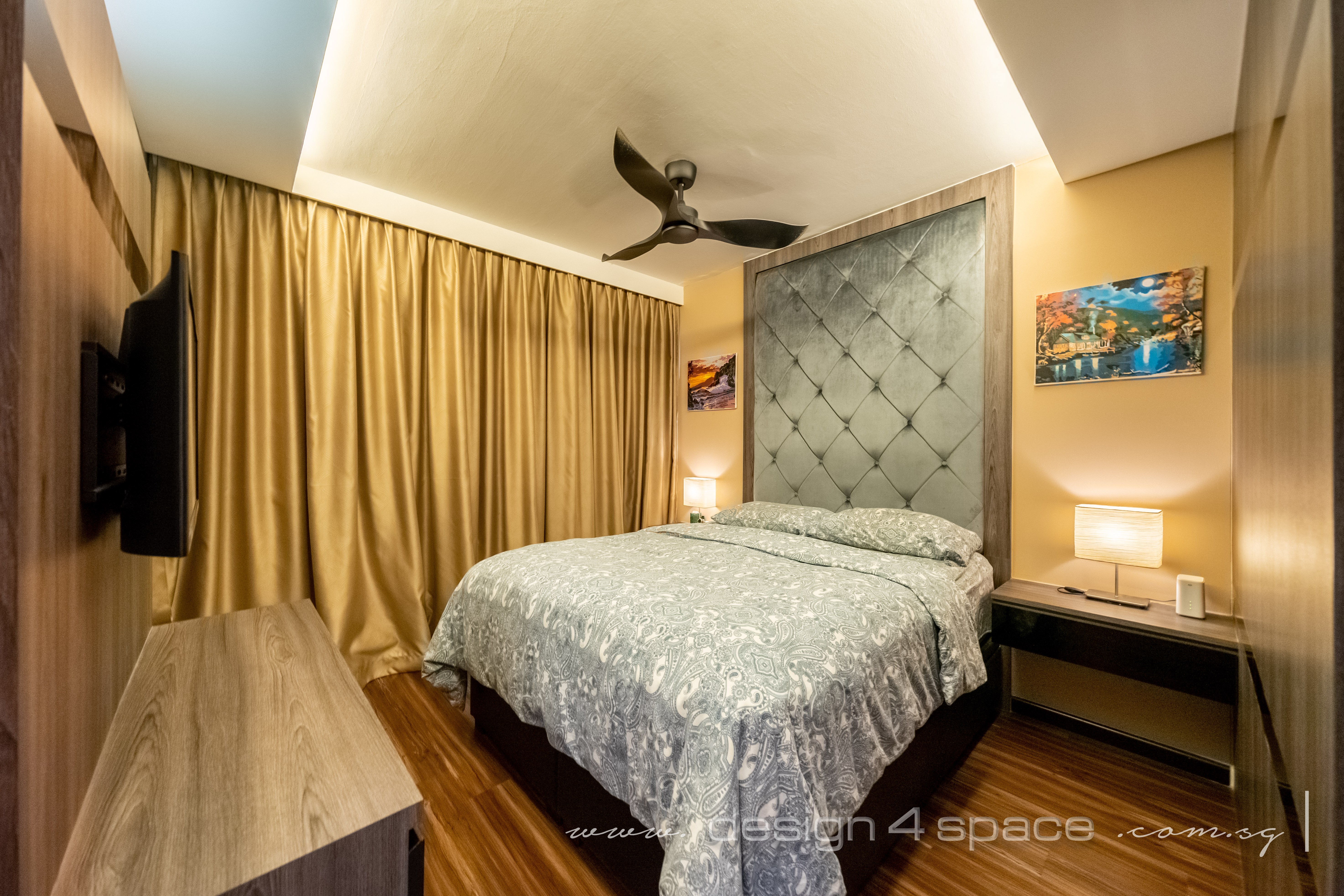 Contemporary Design - Bedroom - HDB 5 Room - Design by Design 4 Space Pte Ltd