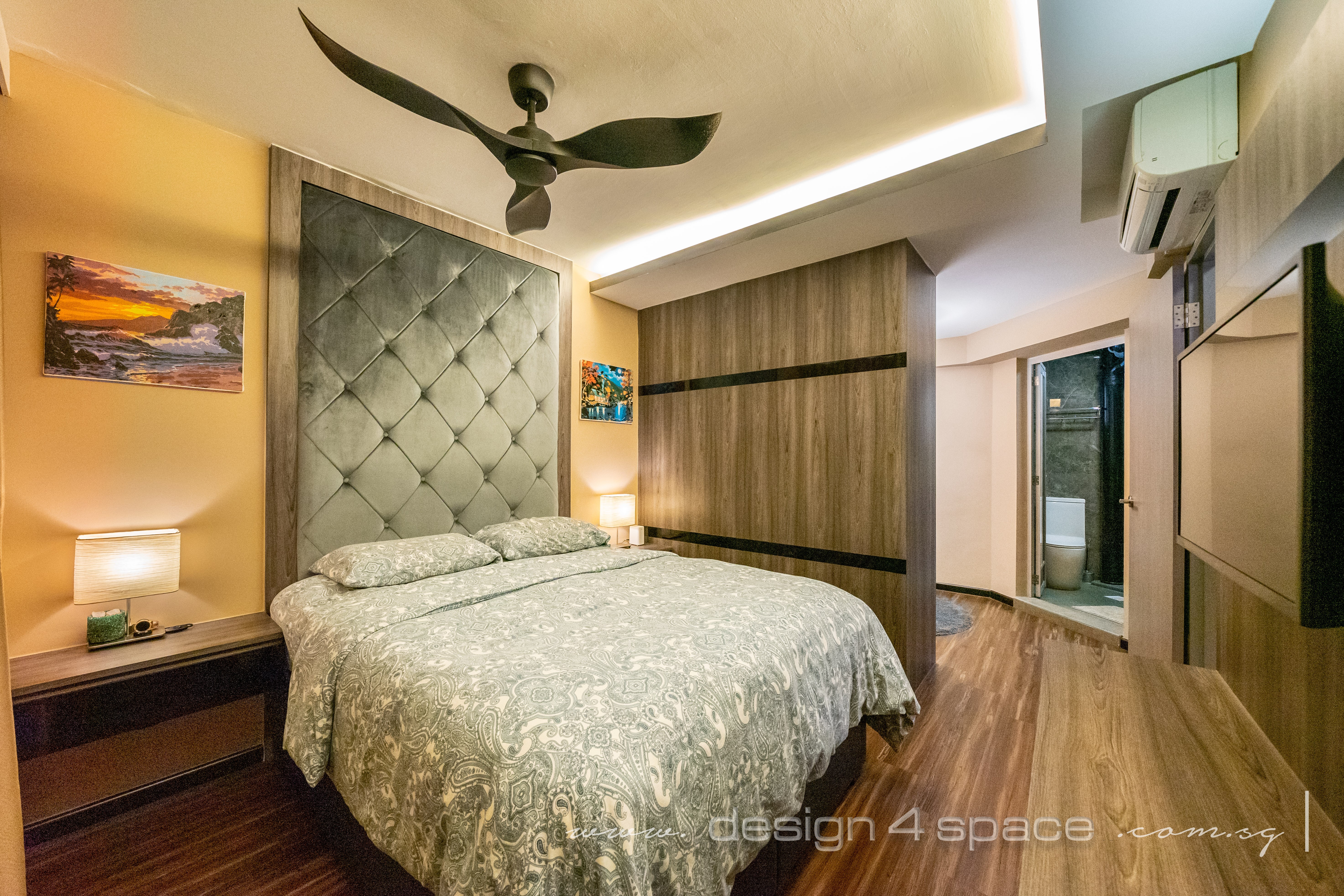 Contemporary Design - Bedroom - HDB 5 Room - Design by Design 4 Space Pte Ltd