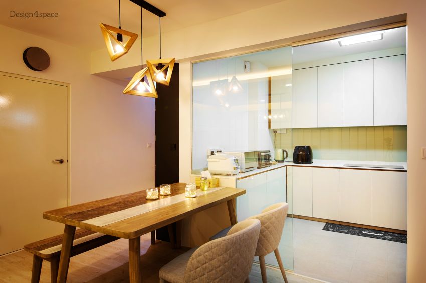 Industrial, Scandinavian Design - Kitchen - HDB 5 Room - Design by Design 4 Space Pte Ltd