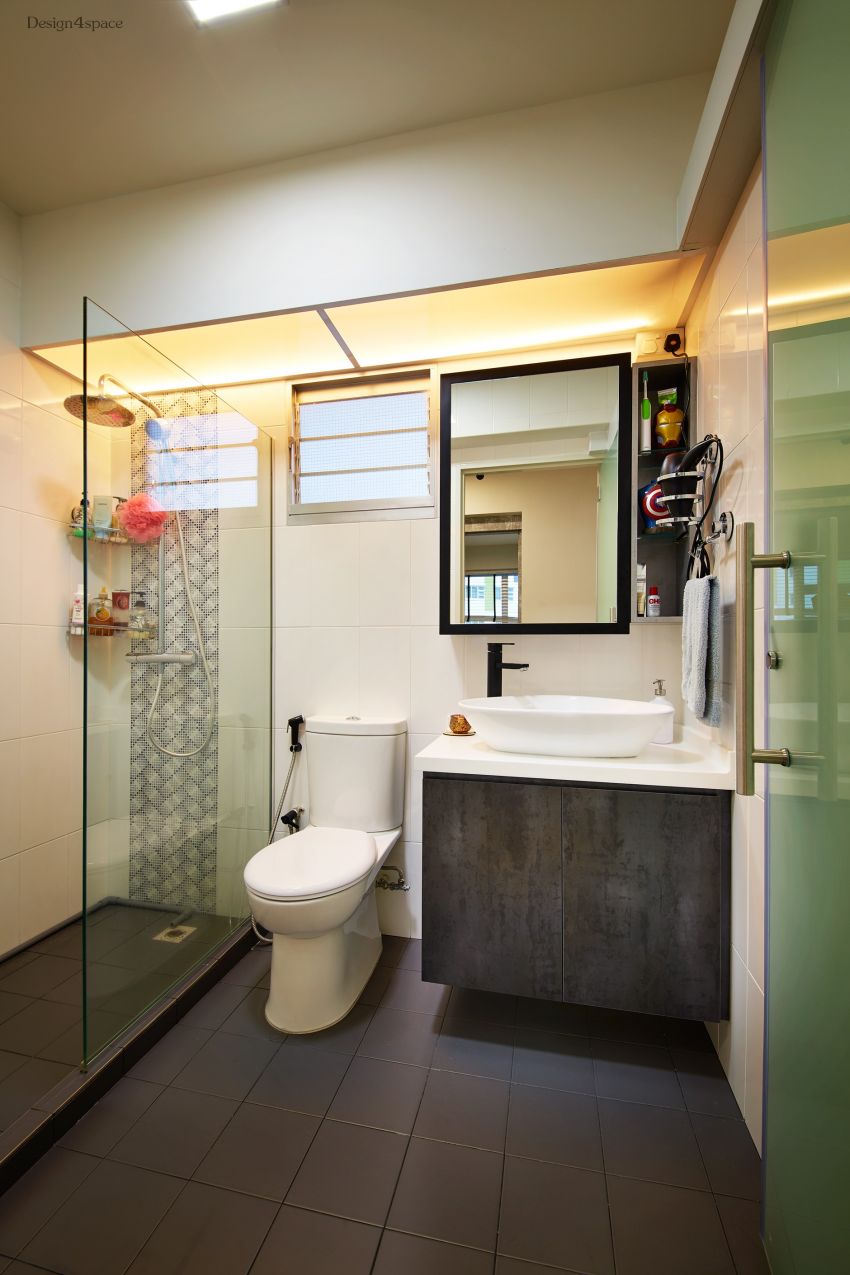 Industrial, Scandinavian Design - Bathroom - HDB 5 Room - Design by Design 4 Space Pte Ltd