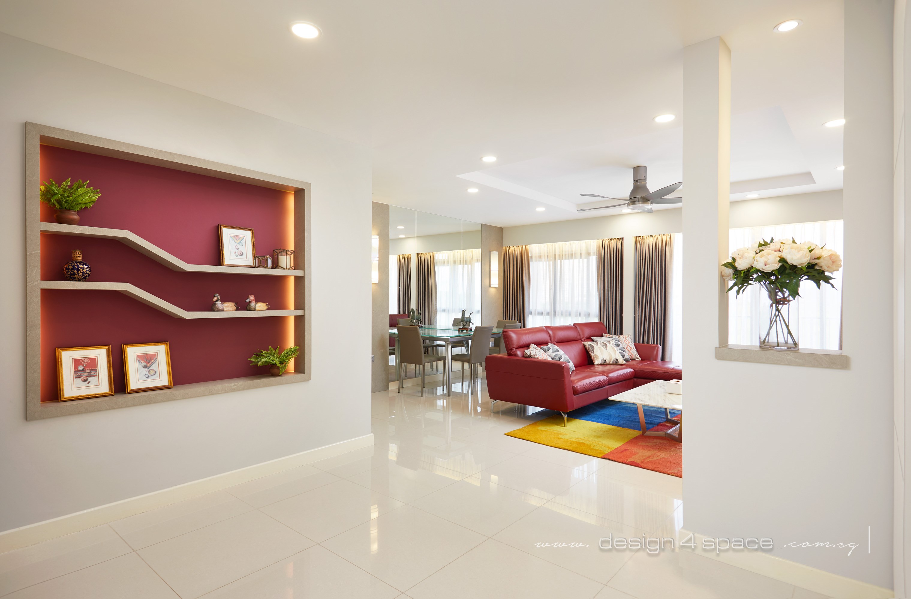 Contemporary, Modern Design - Living Room - HDB 5 Room - Design by Design 4 Space Pte Ltd