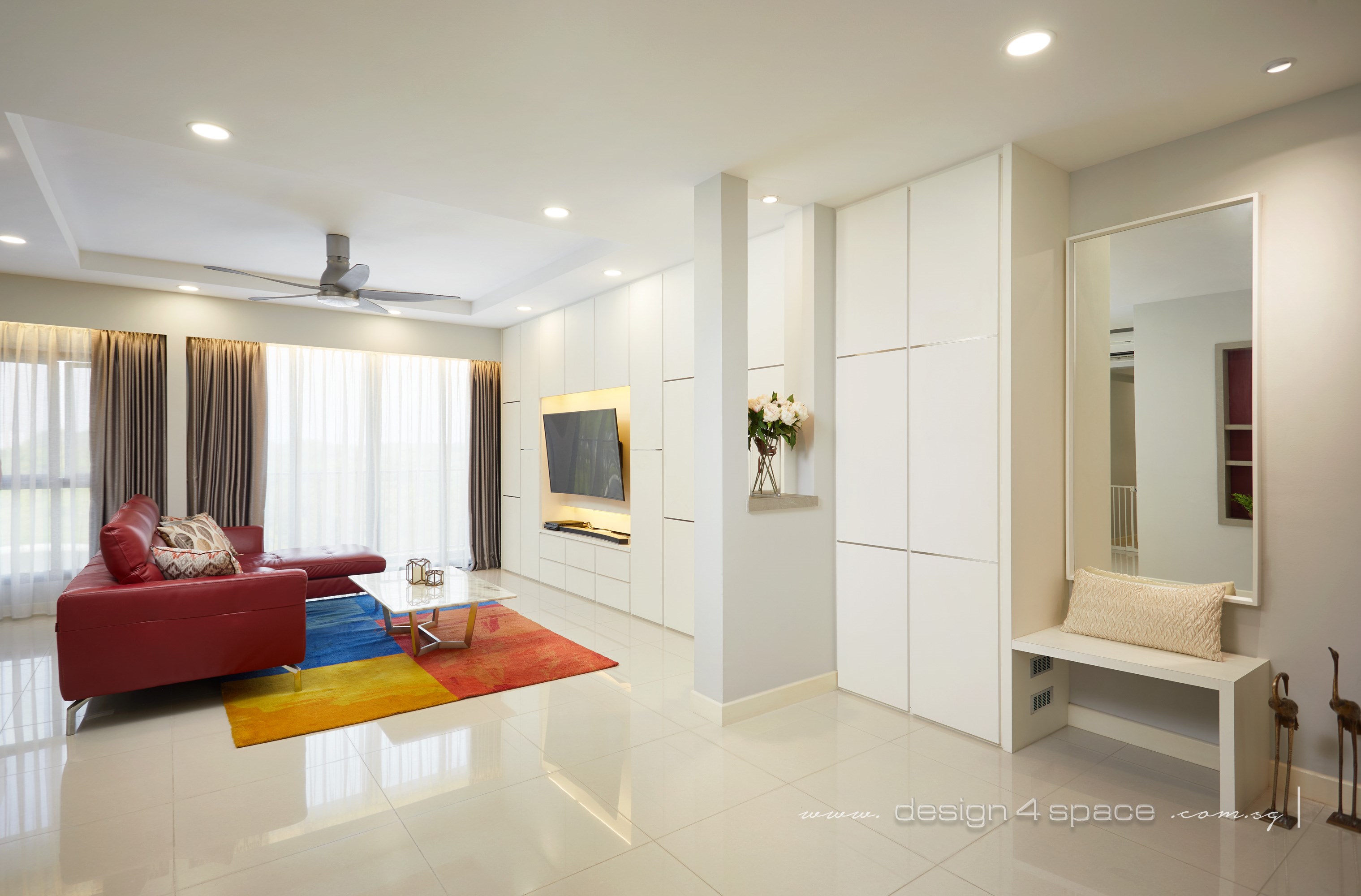 Contemporary, Modern Design - Living Room - HDB 5 Room - Design by Design 4 Space Pte Ltd