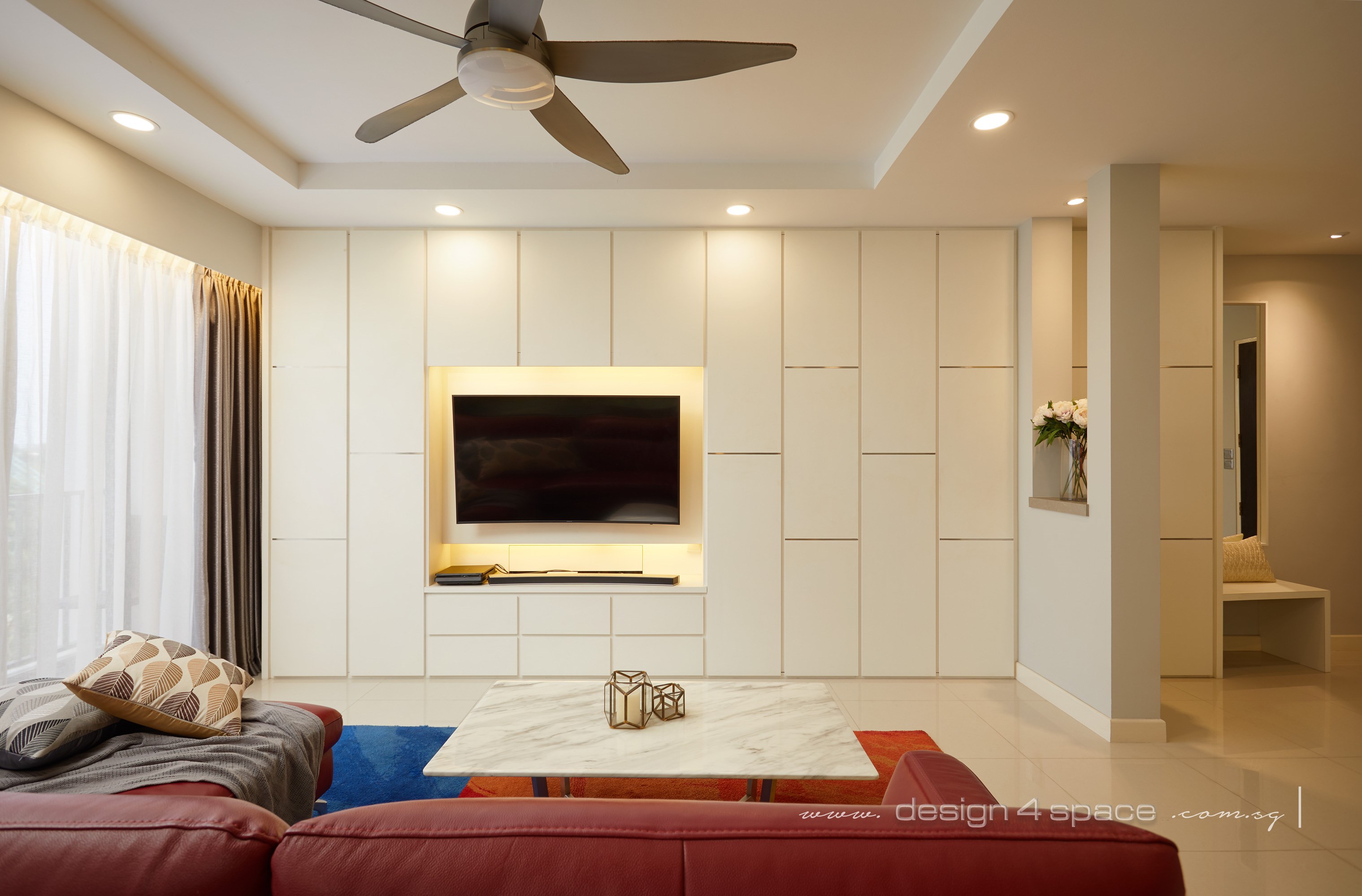 Contemporary, Modern Design - Living Room - HDB 5 Room - Design by Design 4 Space Pte Ltd