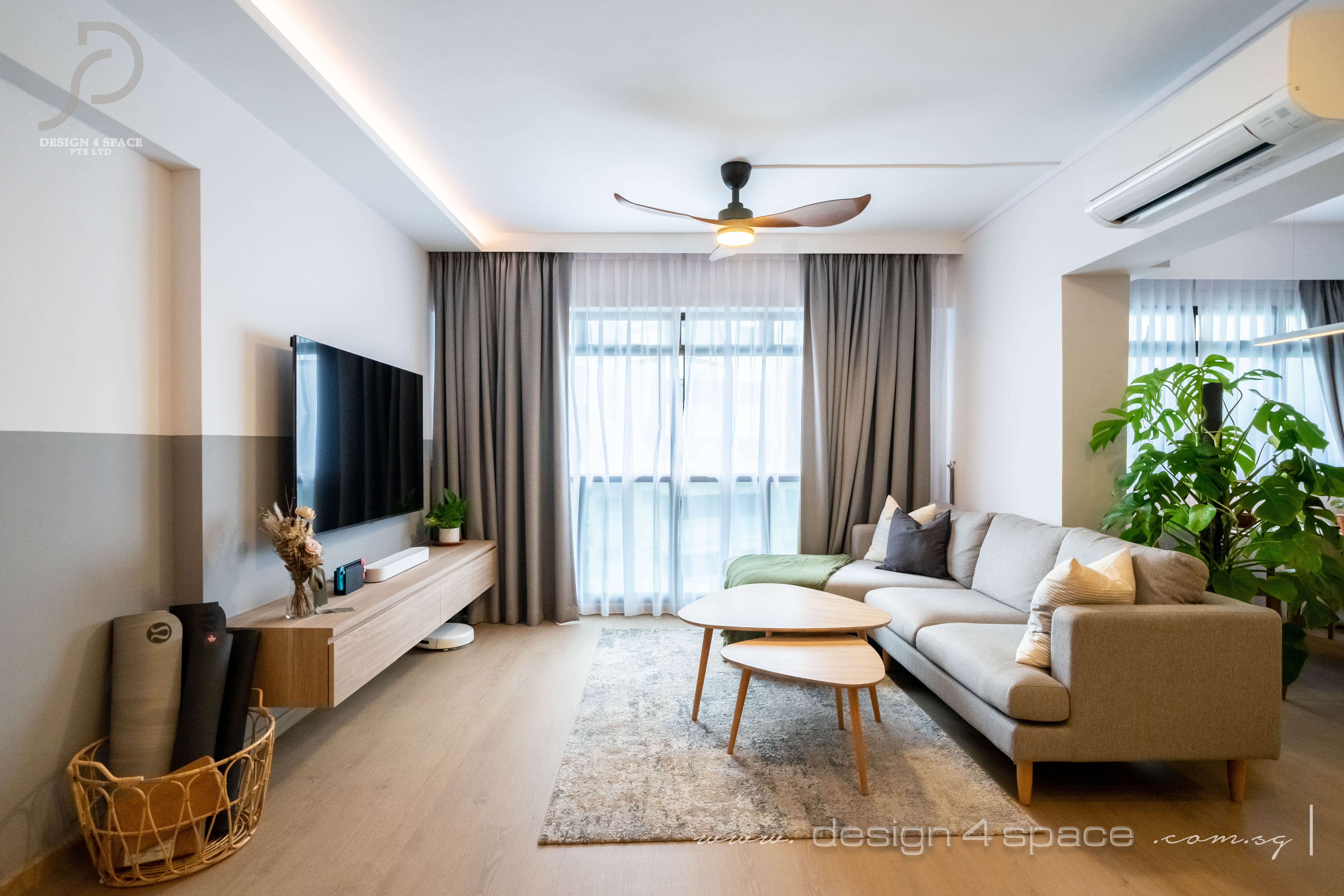 Modern Design - Living Room - HDB 5 Room - Design by Design 4 Space Pte Ltd