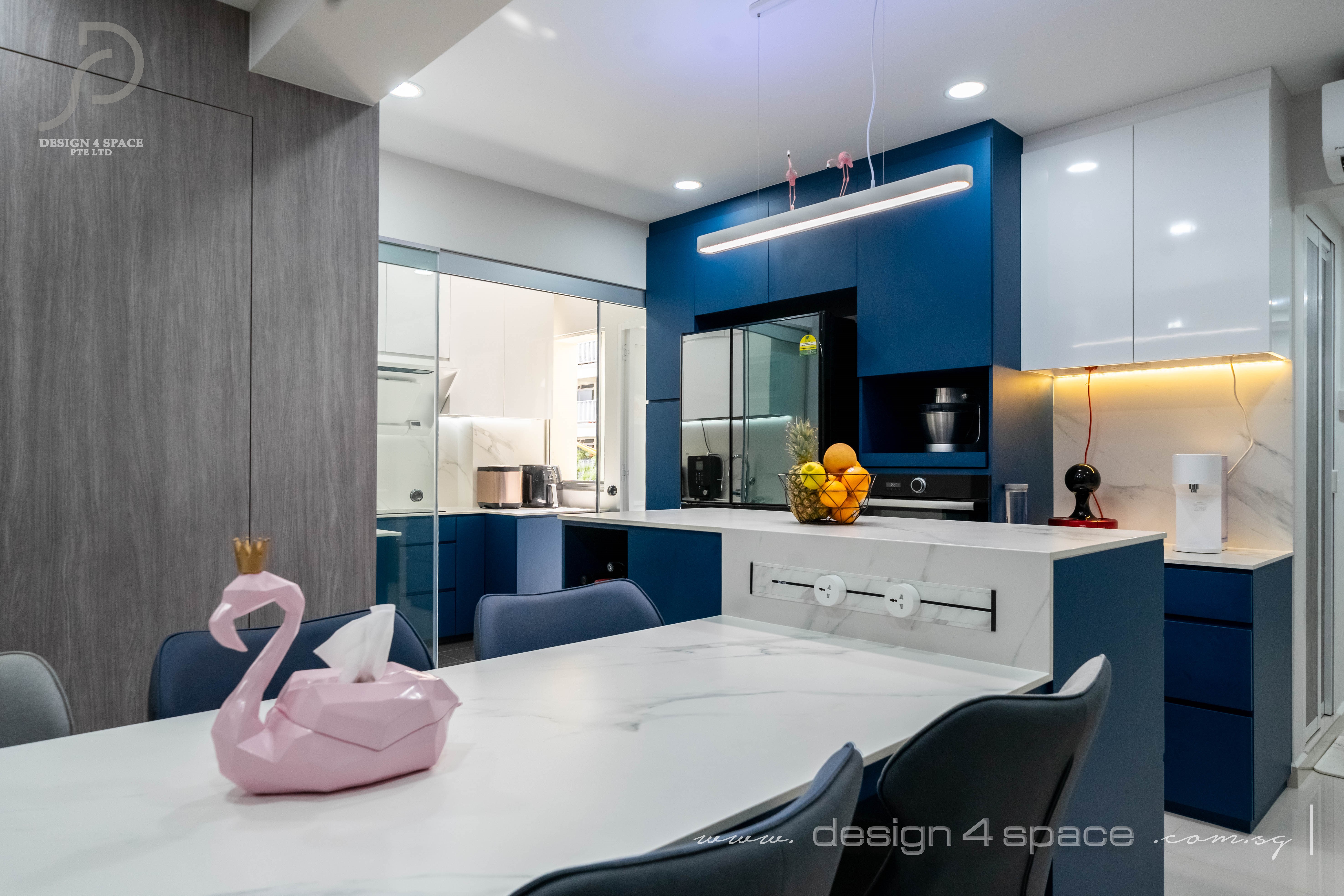 Contemporary, Modern Design - Kitchen - HDB 5 Room - Design by Design 4 Space Pte Ltd