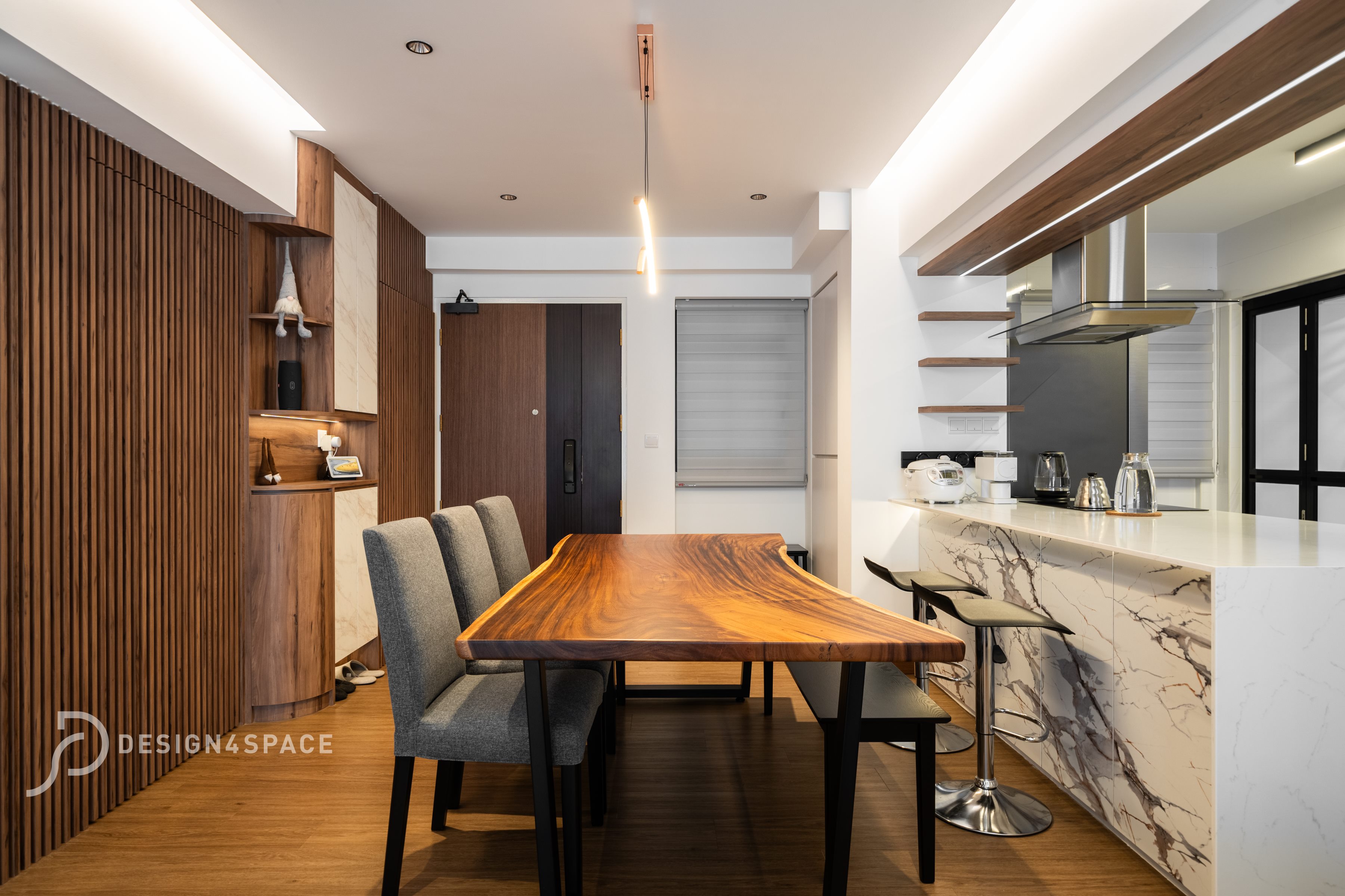 Contemporary, Modern Design - Dining Room - HDB 5 Room - Design by Design 4 Space Pte Ltd