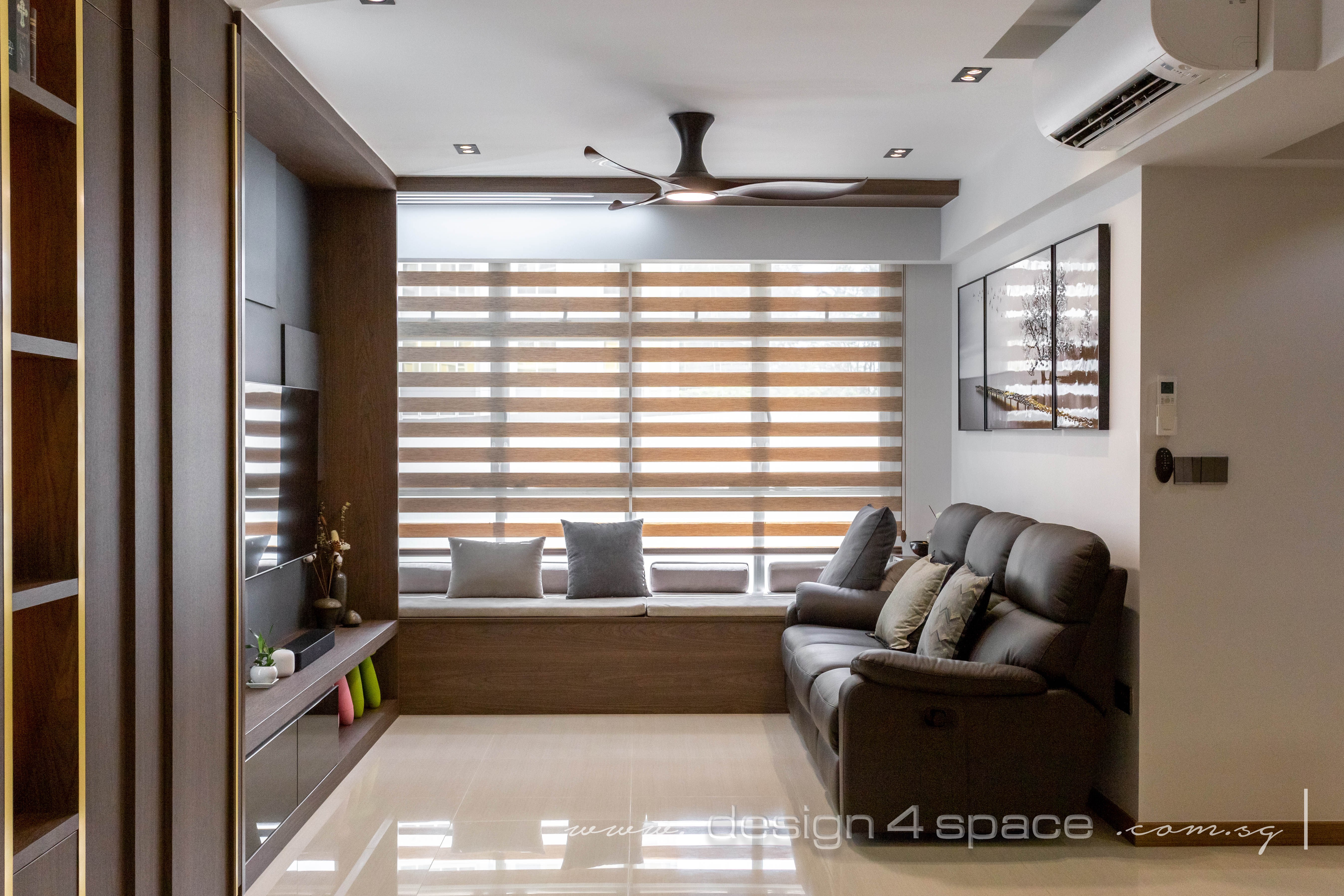 Contemporary, Modern Design - Living Room - HDB 5 Room - Design by Design 4 Space Pte Ltd