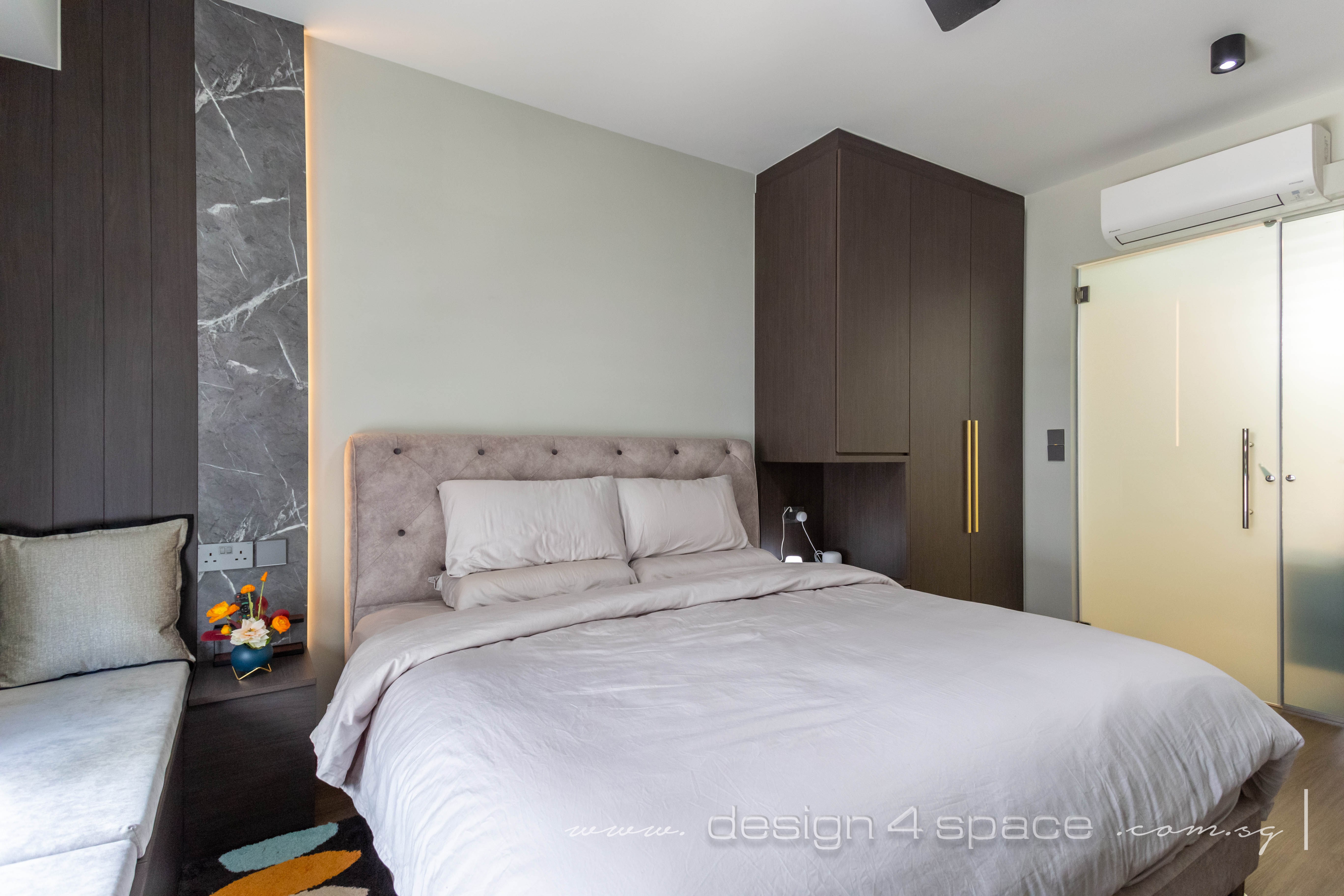 Contemporary, Modern Design - Bedroom - HDB 5 Room - Design by Design 4 Space Pte Ltd