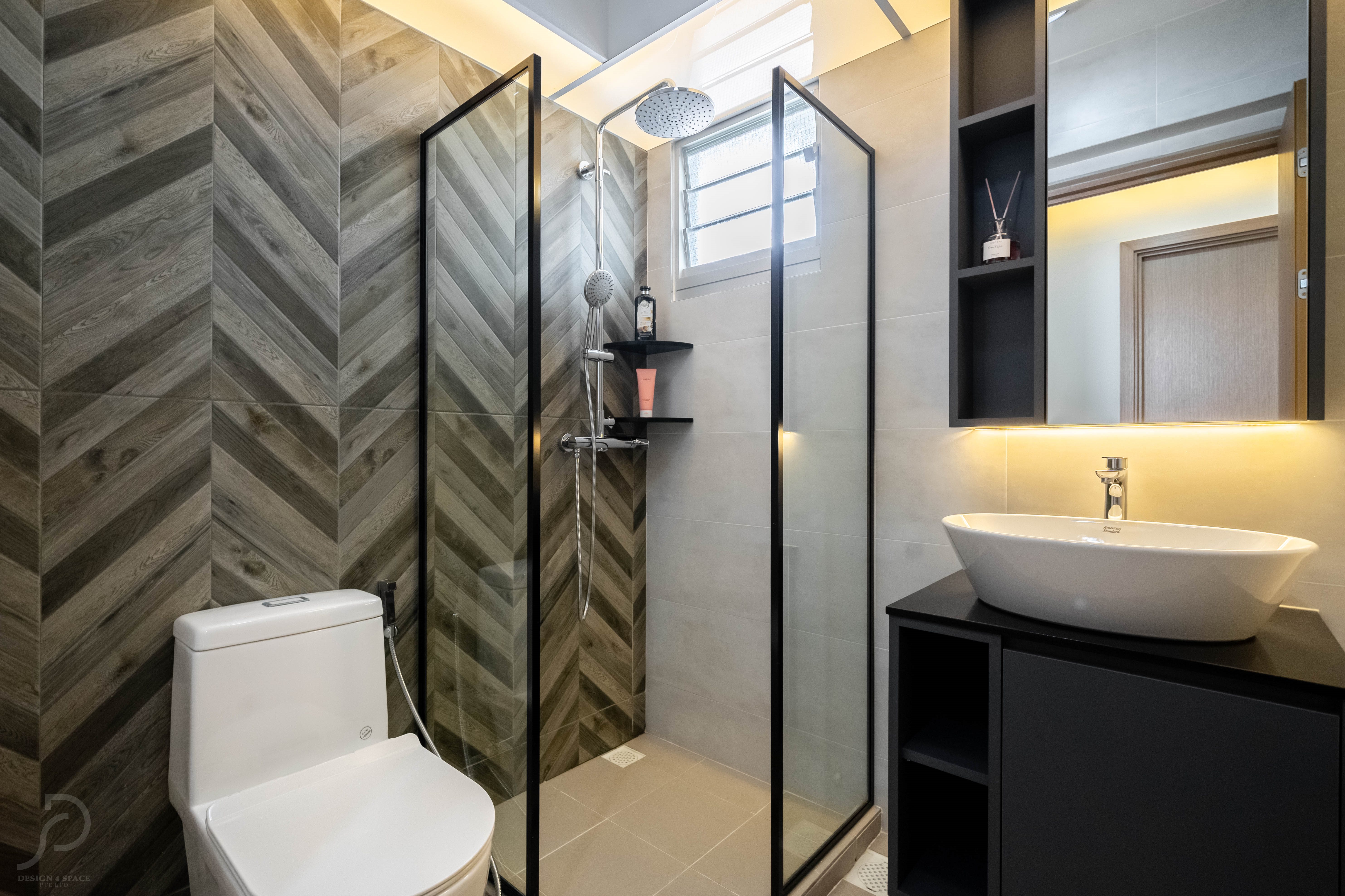 Minimalist, Modern Design - Bathroom - HDB 5 Room - Design by Design 4 Space Pte Ltd