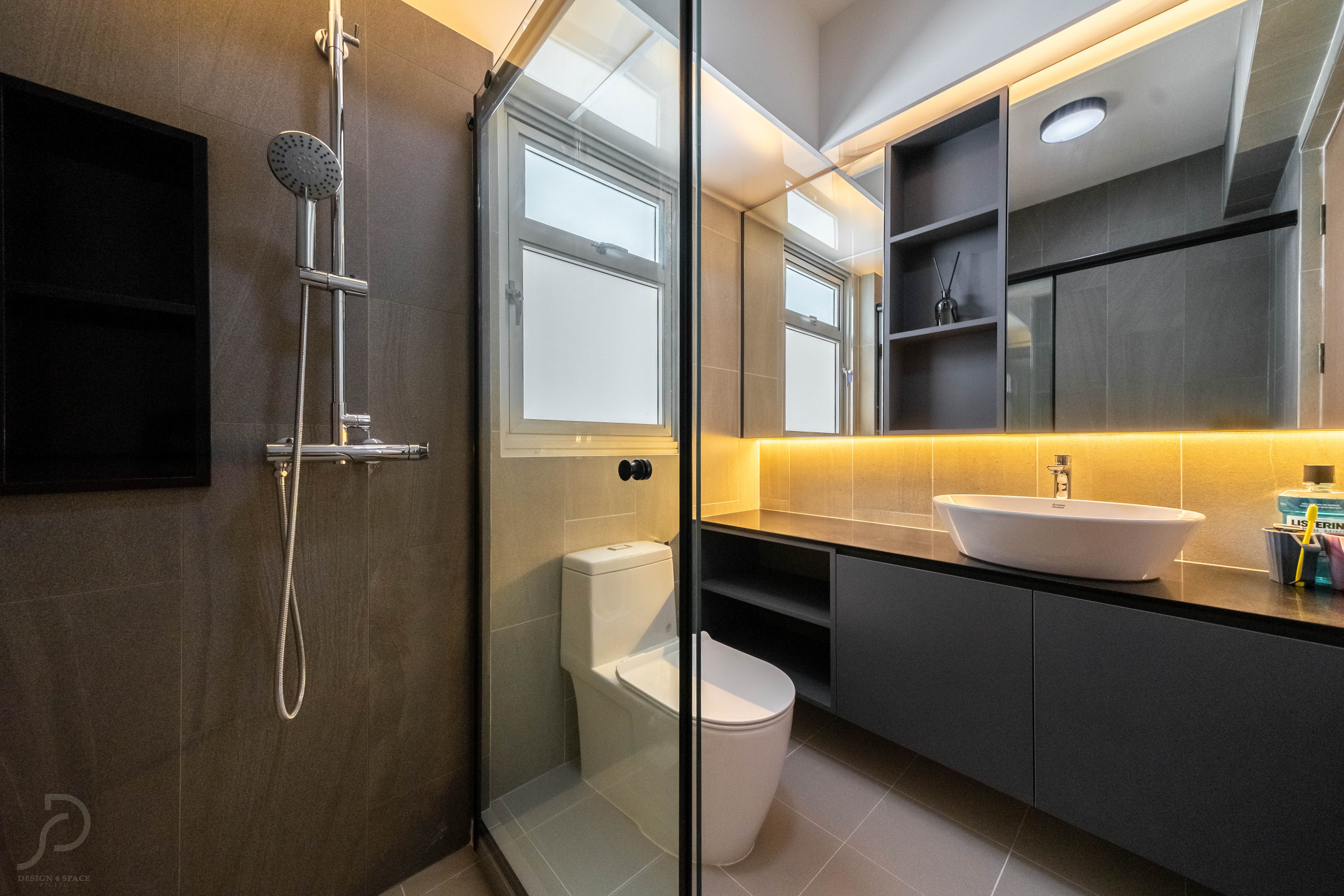 Minimalist, Modern Design - Bathroom - HDB 5 Room - Design by Design 4 Space Pte Ltd