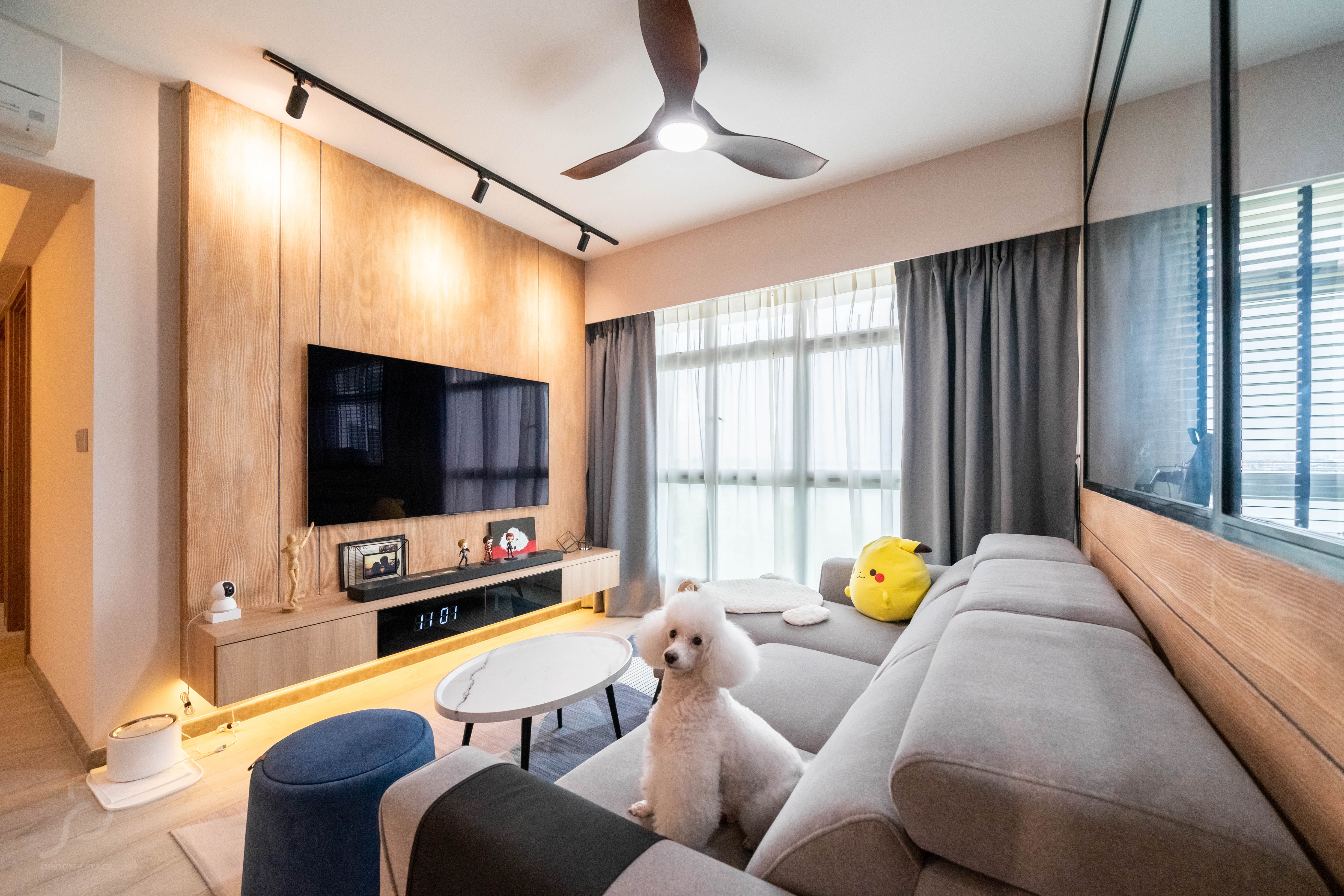 Scandinavian Design - Living Room - HDB 5 Room - Design by Design 4 Space Pte Ltd