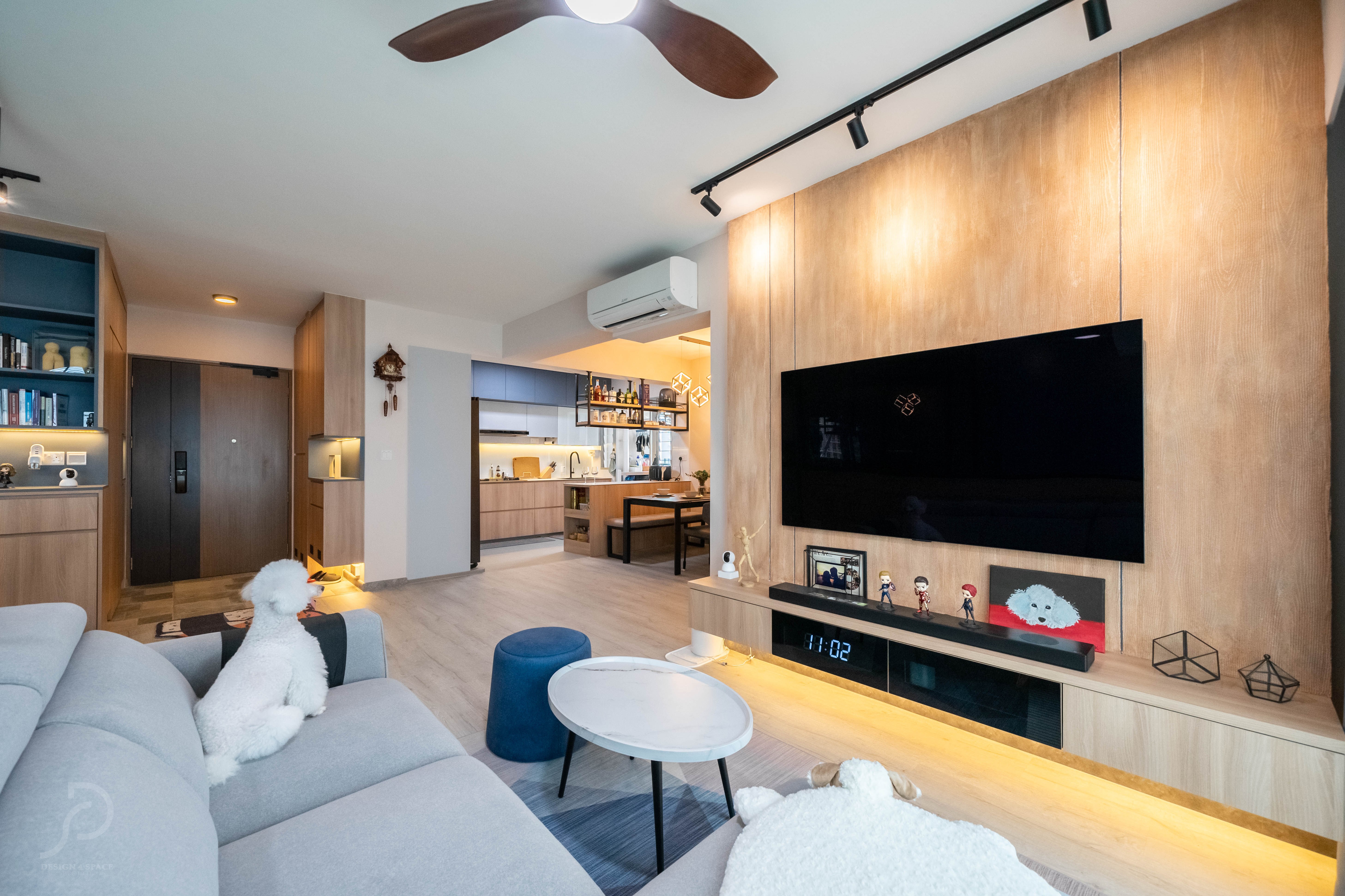 Scandinavian Design - Living Room - HDB 5 Room - Design by Design 4 Space Pte Ltd