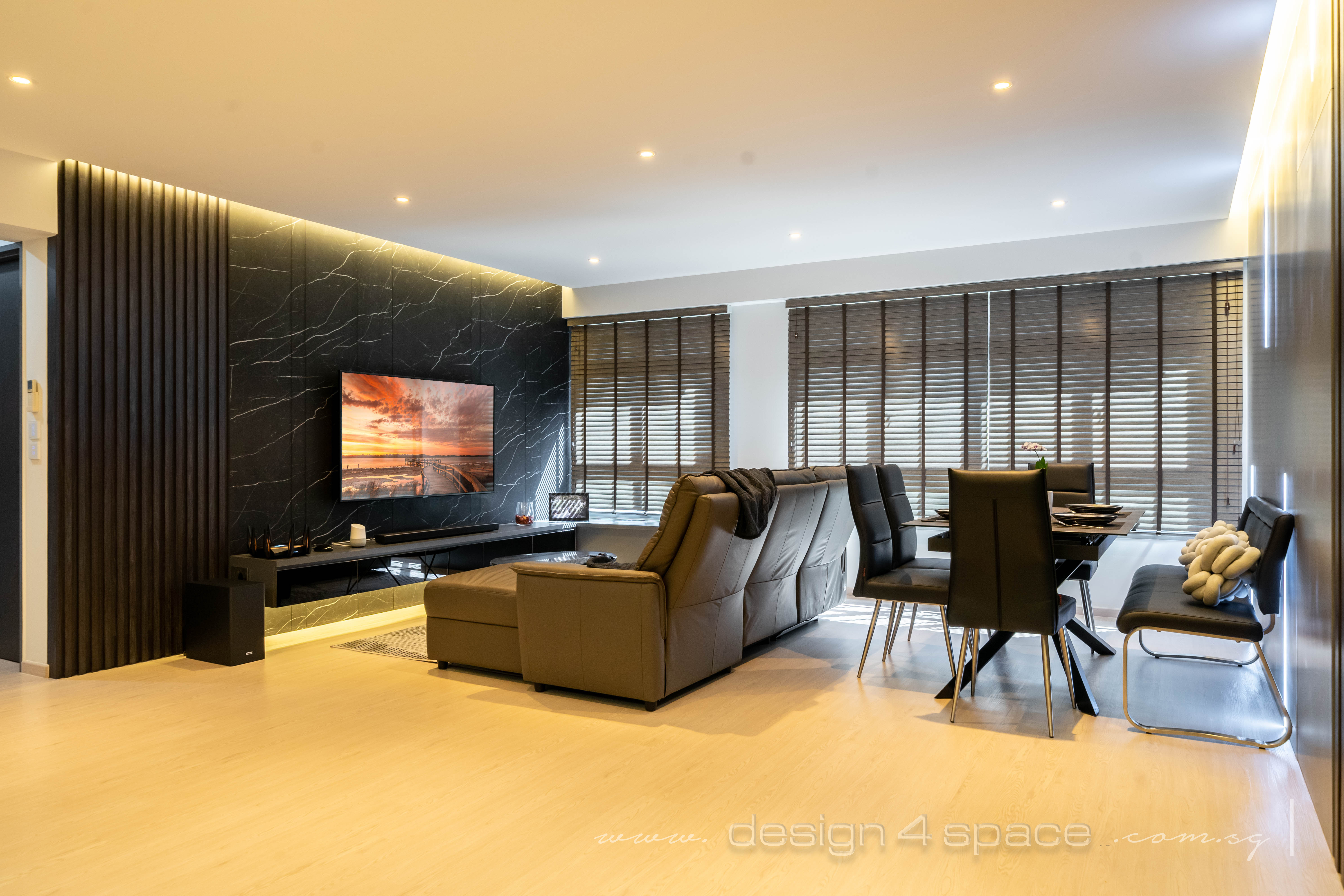 Contemporary, Modern Design - Living Room - HDB 5 Room - Design by Design 4 Space Pte Ltd