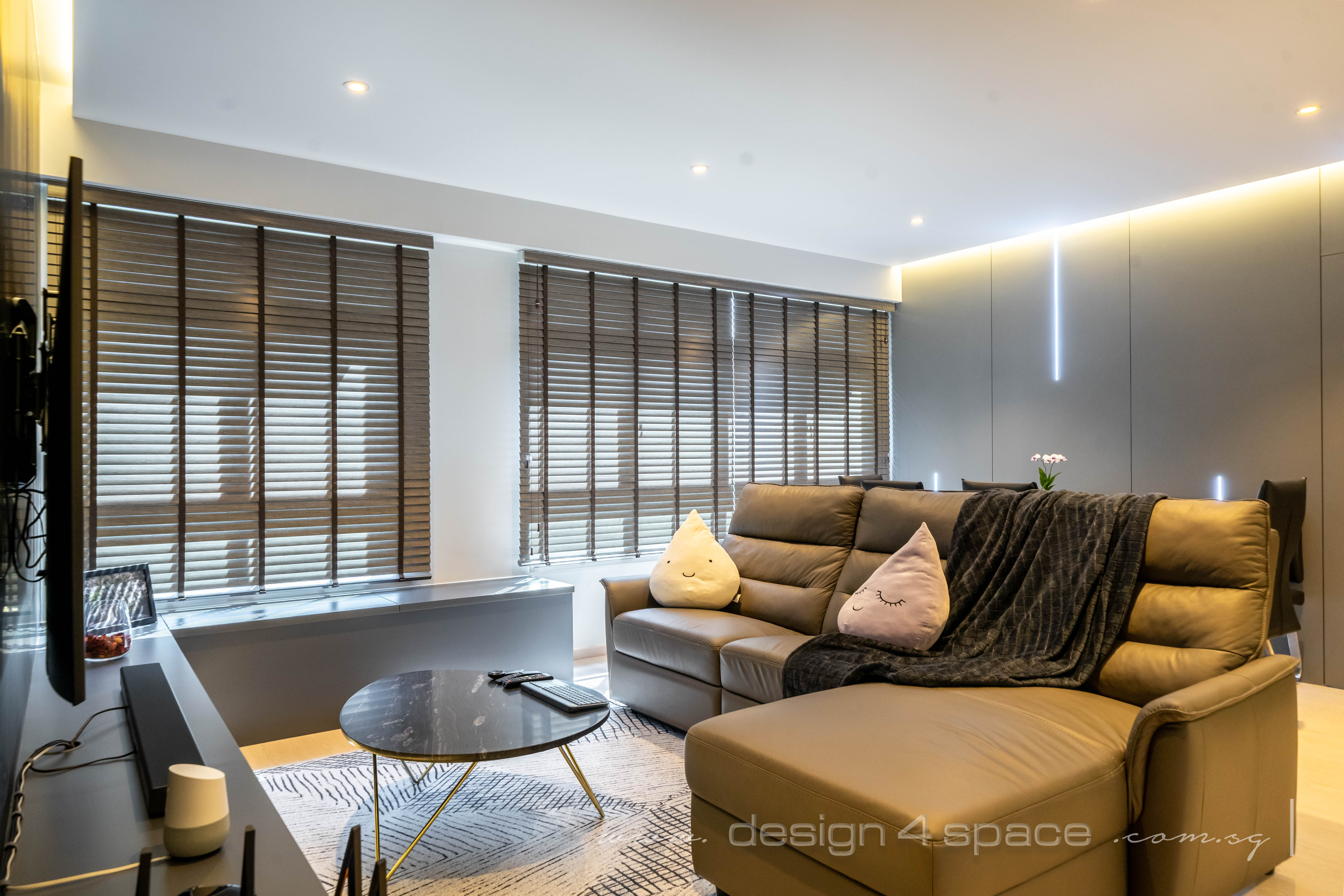 Contemporary, Modern Design - Living Room - HDB 5 Room - Design by Design 4 Space Pte Ltd