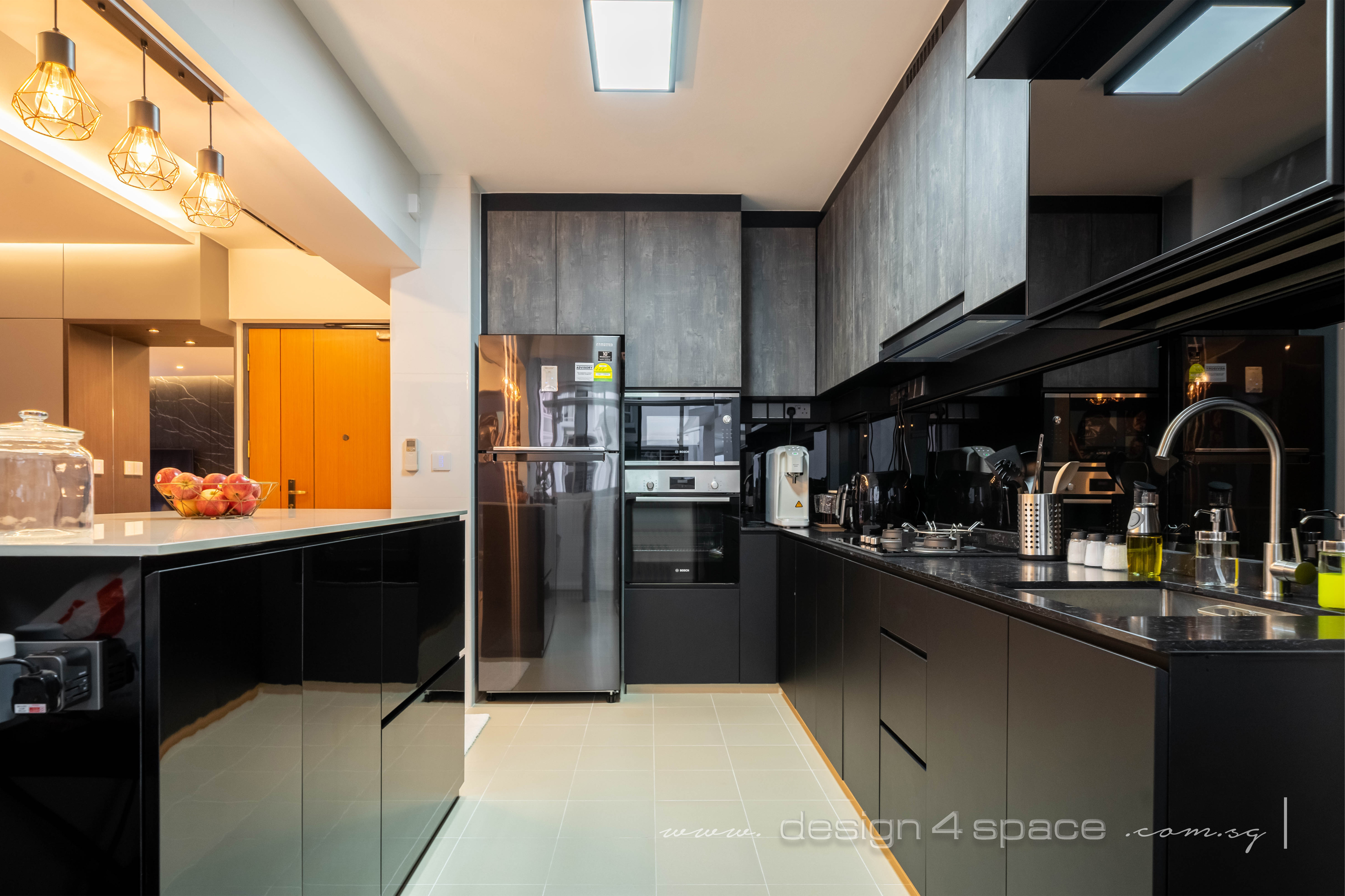 Contemporary, Modern Design - Kitchen - HDB 5 Room - Design by Design 4 Space Pte Ltd