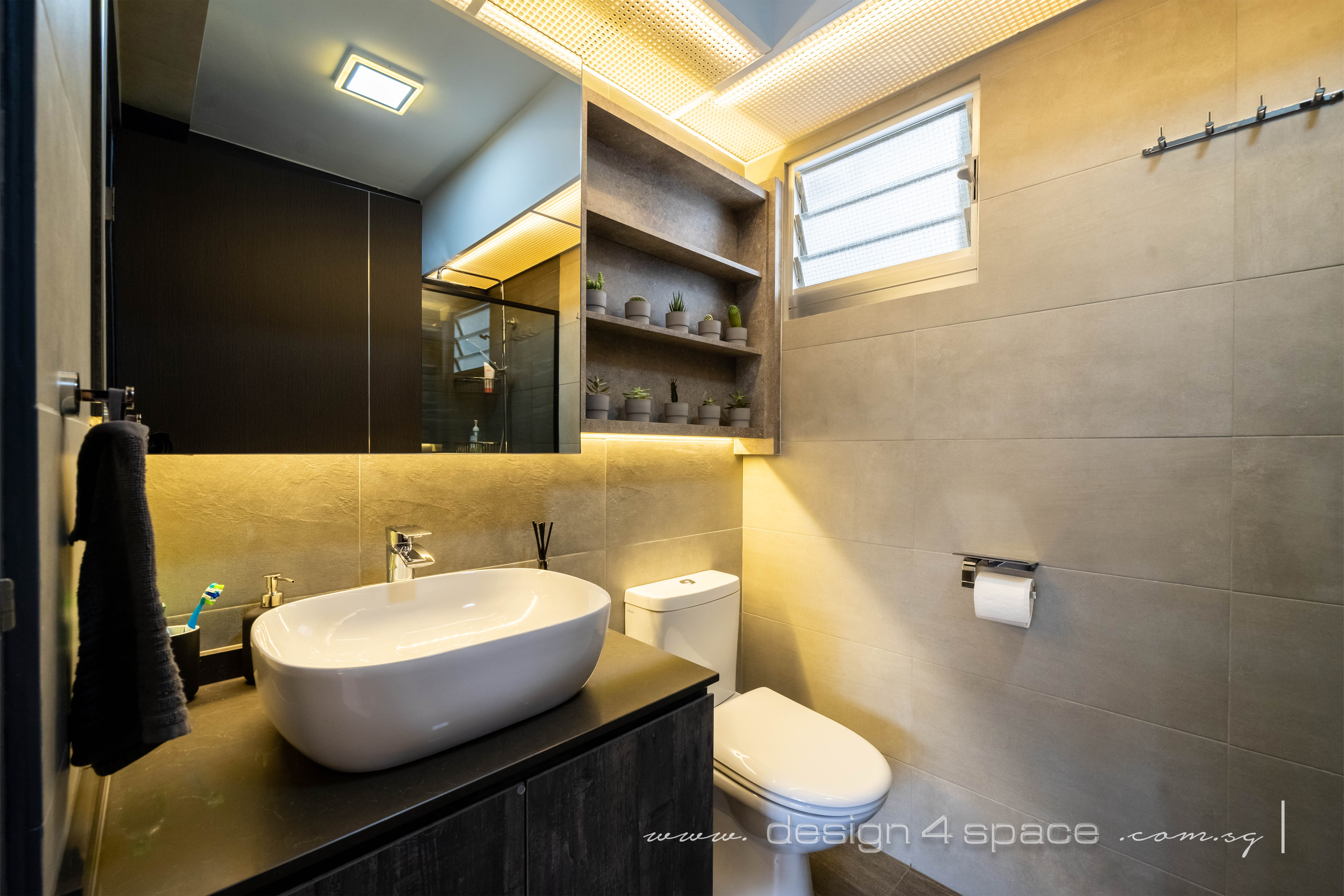 Contemporary, Modern Design - Bathroom - HDB 5 Room - Design by Design 4 Space Pte Ltd