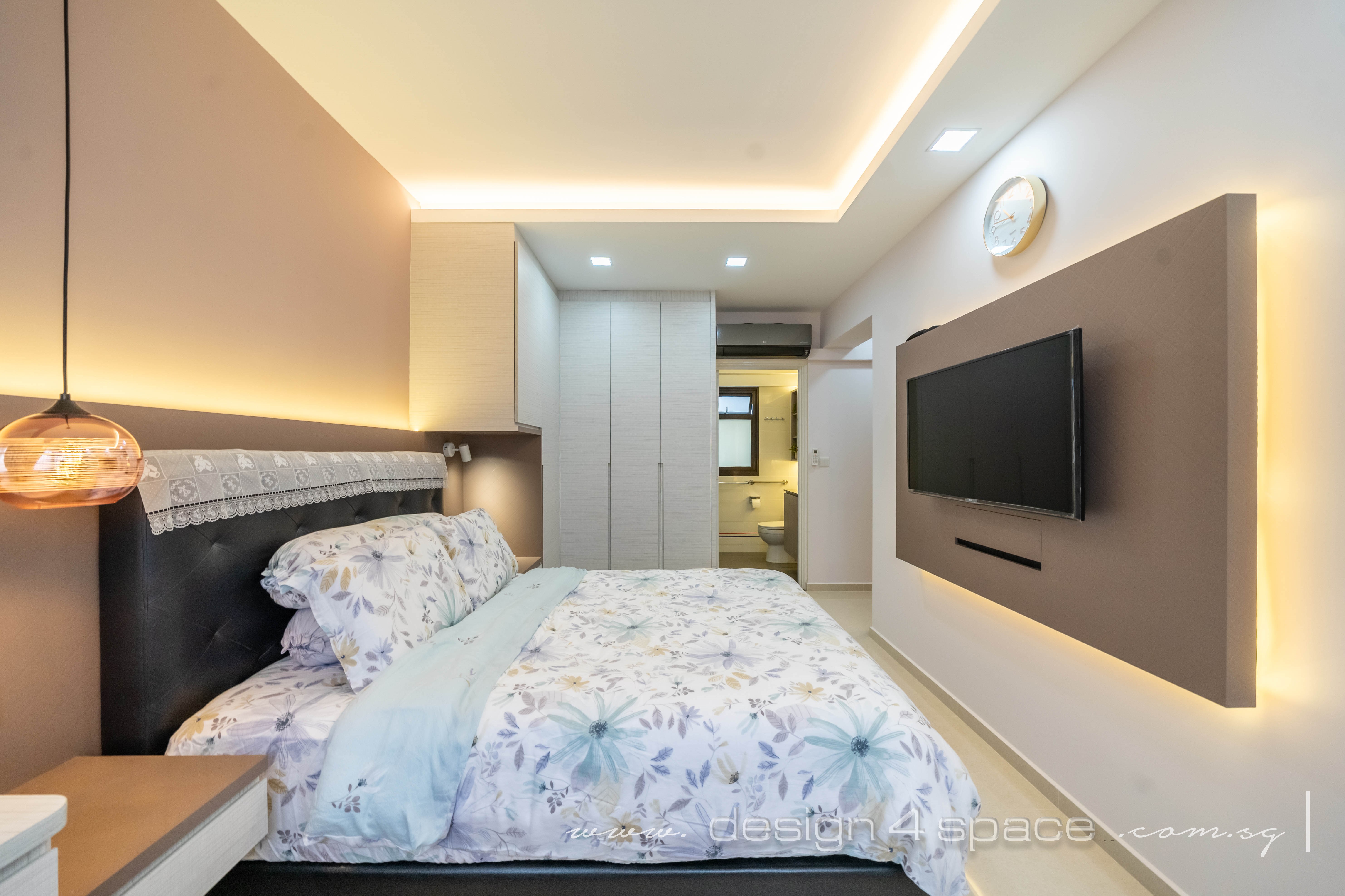 Contemporary, Modern Design - Bedroom - HDB 5 Room - Design by Design 4 Space Pte Ltd