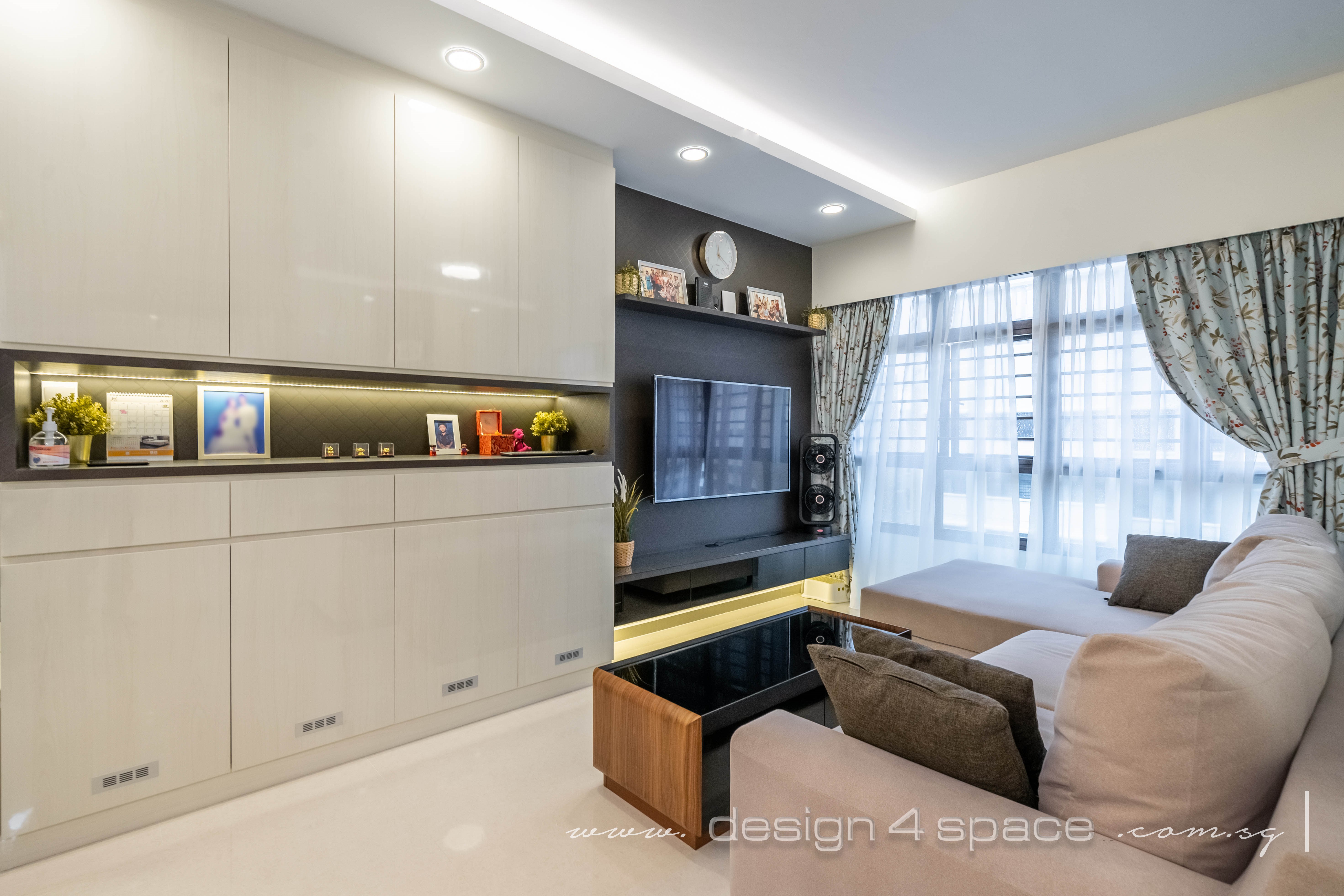 Contemporary, Modern Design - Living Room - HDB 5 Room - Design by Design 4 Space Pte Ltd