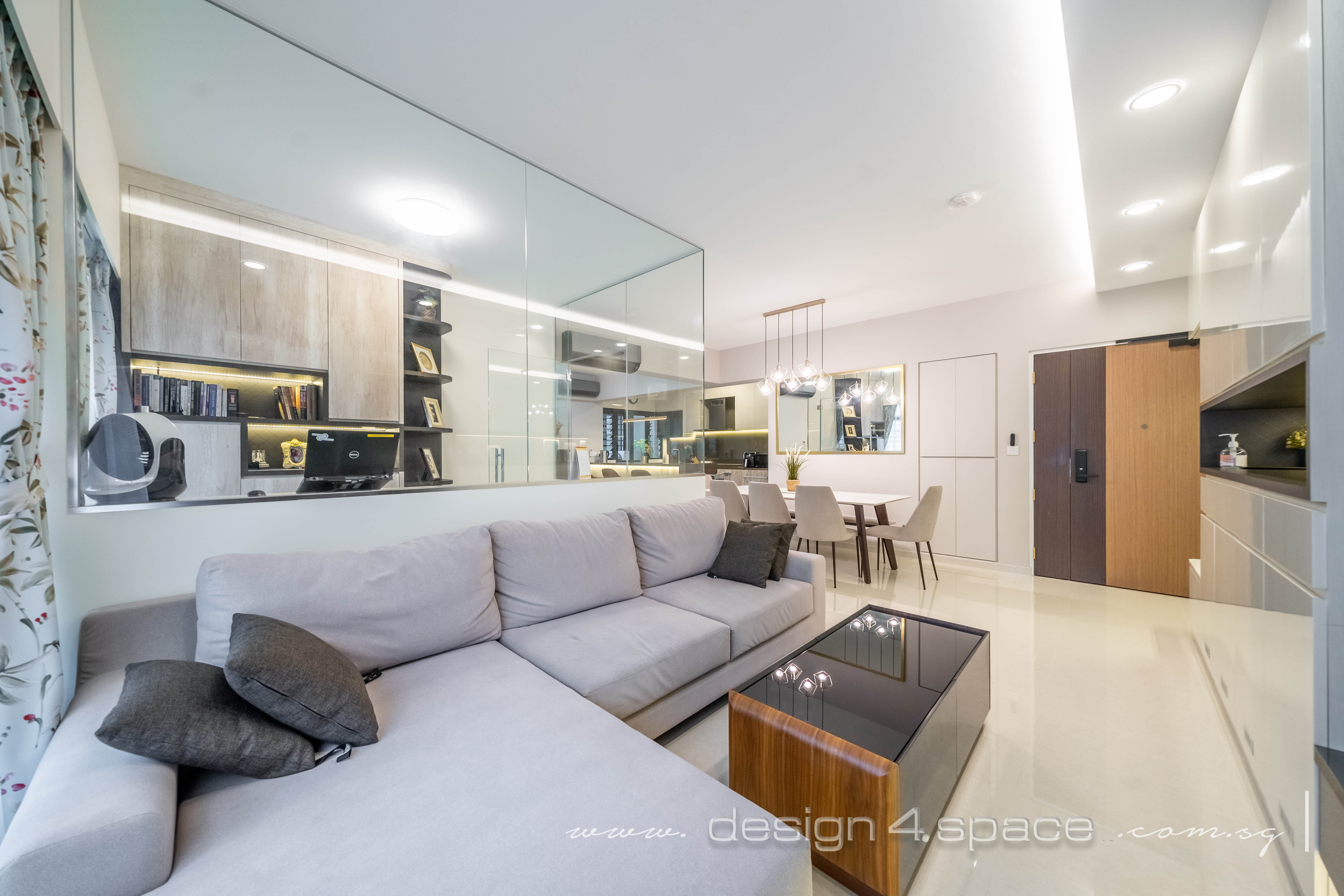 Contemporary, Modern Design - Living Room - HDB 5 Room - Design by Design 4 Space Pte Ltd