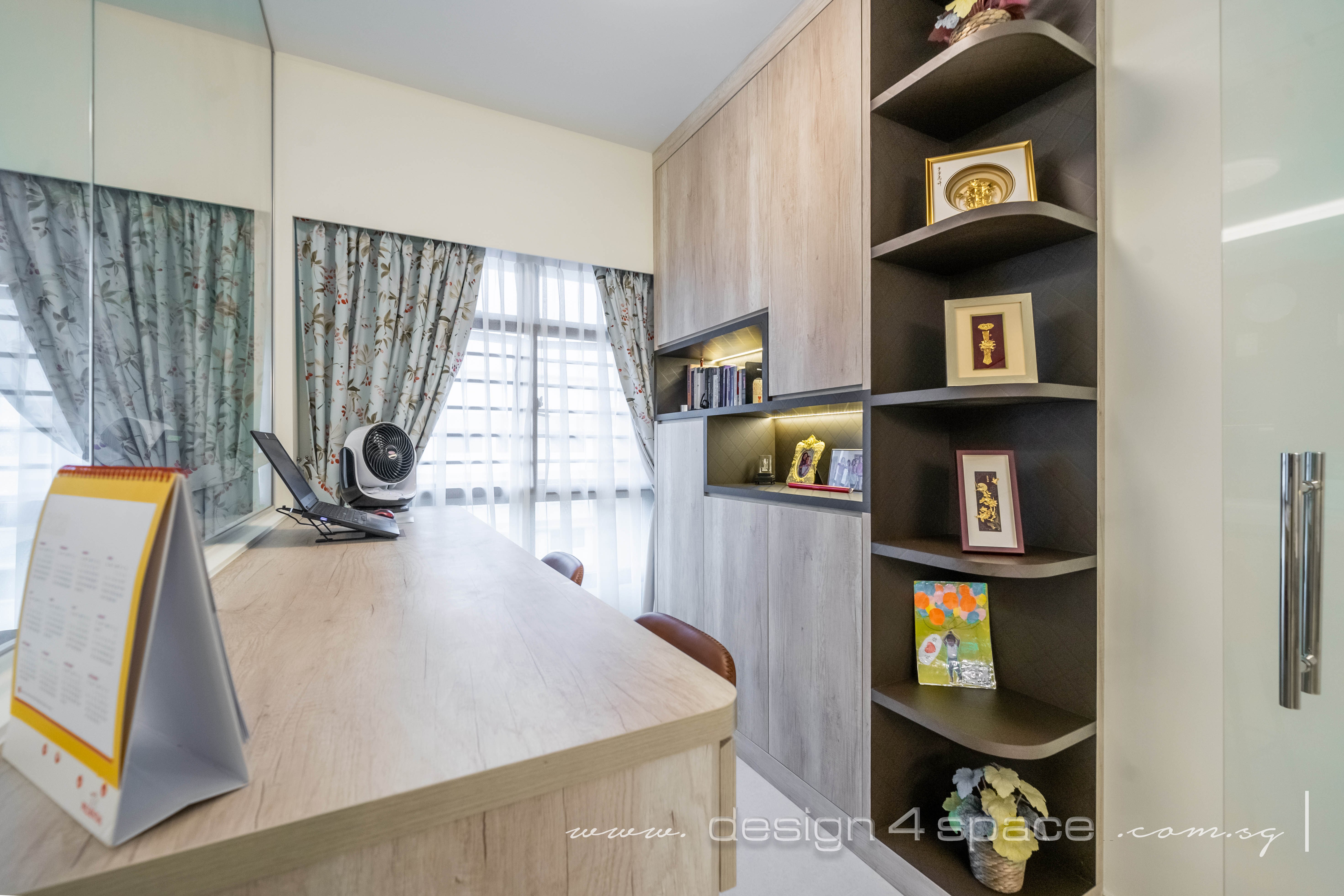 Contemporary, Modern Design - Study Room - HDB 5 Room - Design by Design 4 Space Pte Ltd