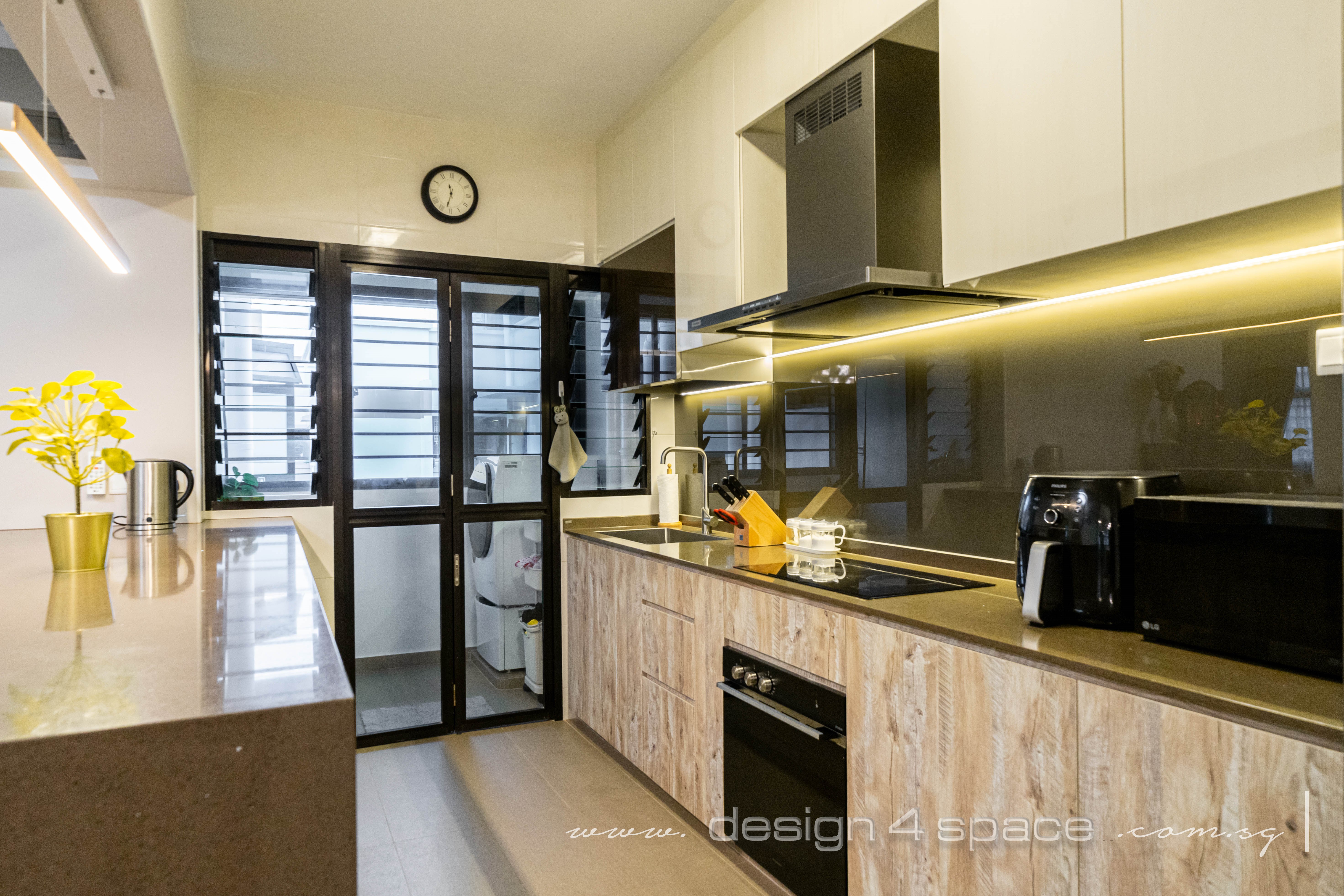 Contemporary, Modern Design - Kitchen - HDB 5 Room - Design by Design 4 Space Pte Ltd