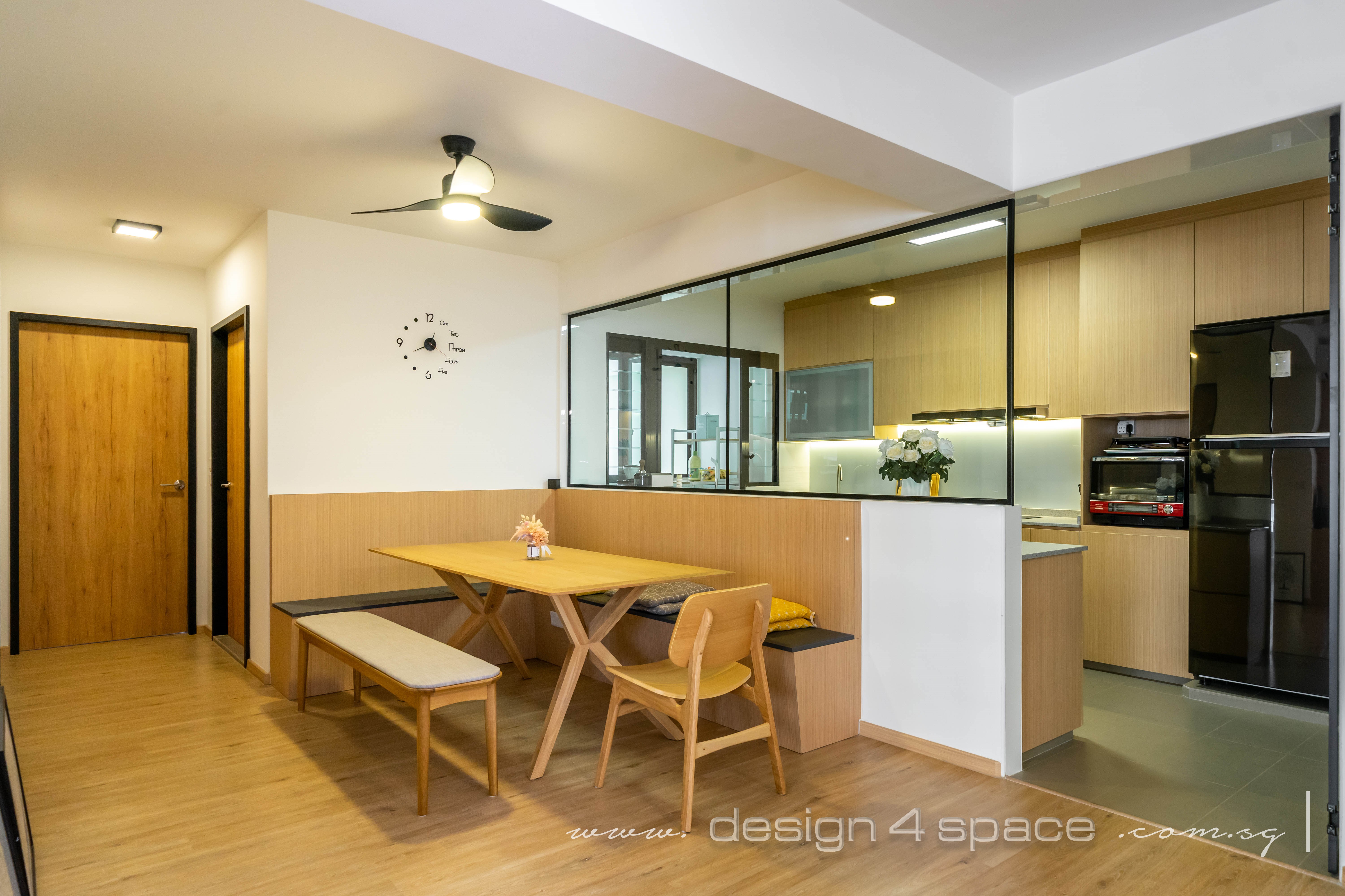 Scandinavian Design - Dining Room - HDB 5 Room - Design by Design 4 Space Pte Ltd