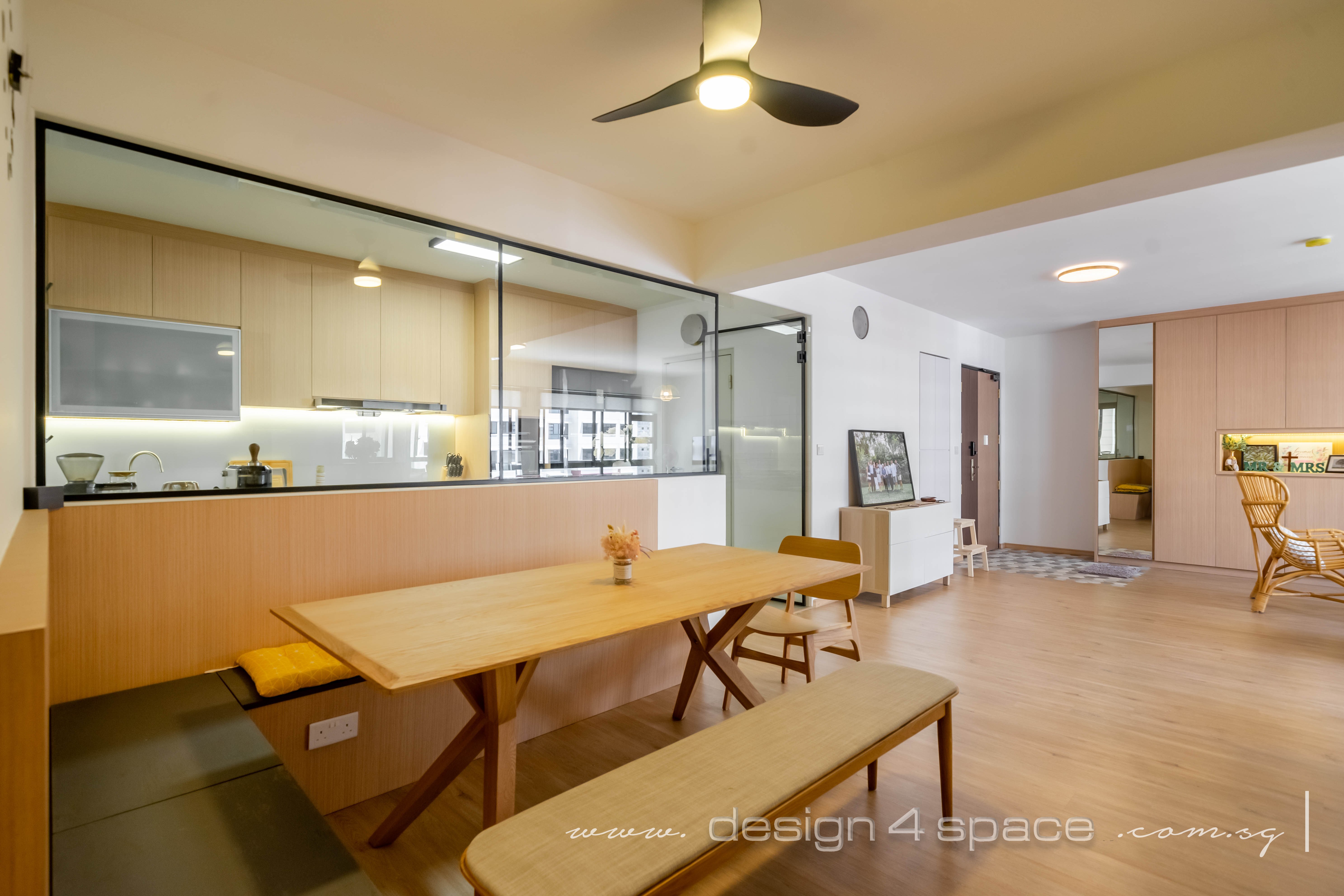 Scandinavian Design - Dining Room - HDB 5 Room - Design by Design 4 Space Pte Ltd