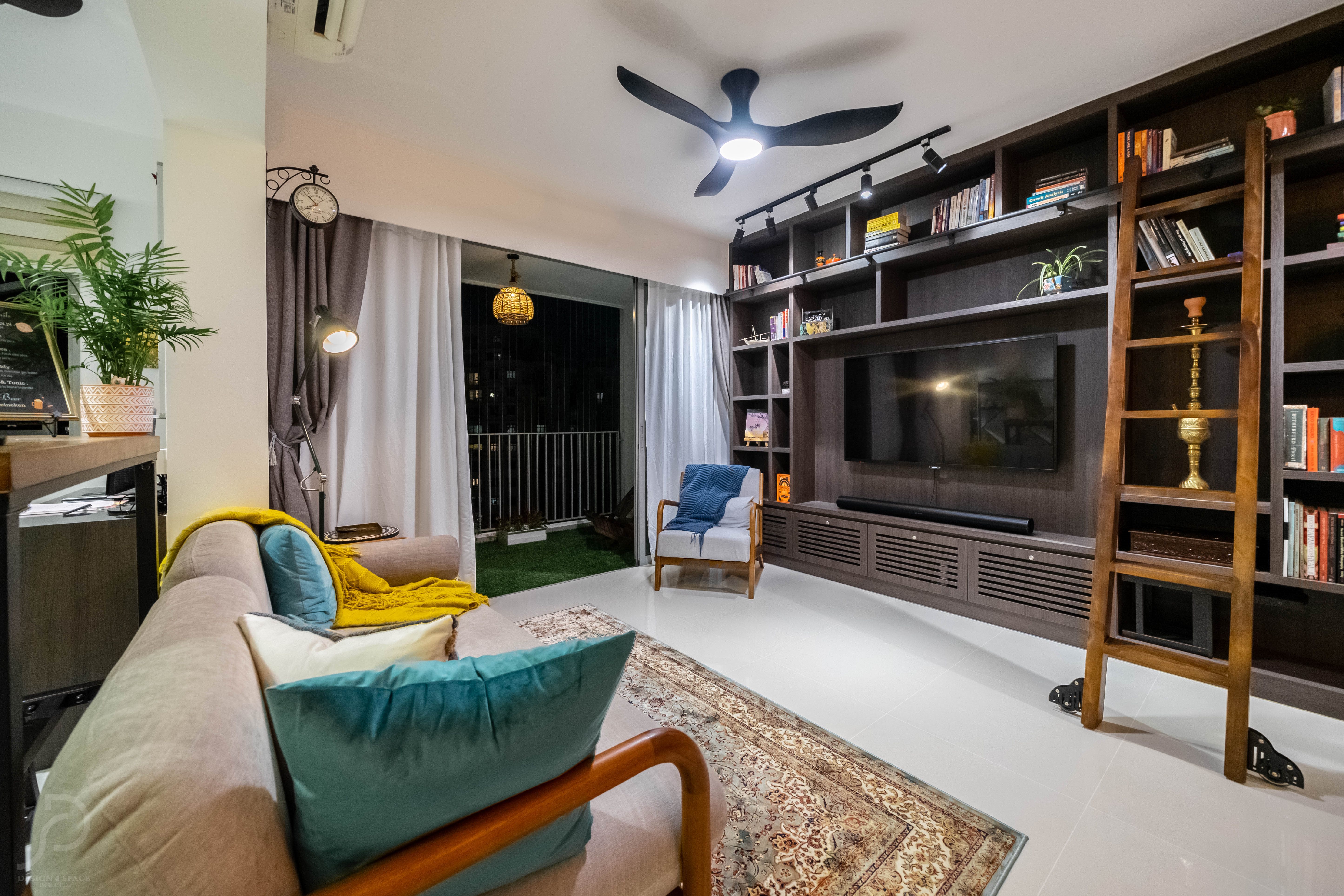 Contemporary Design - Living Room - HDB Executive Apartment - Design by Design 4 Space Pte Ltd