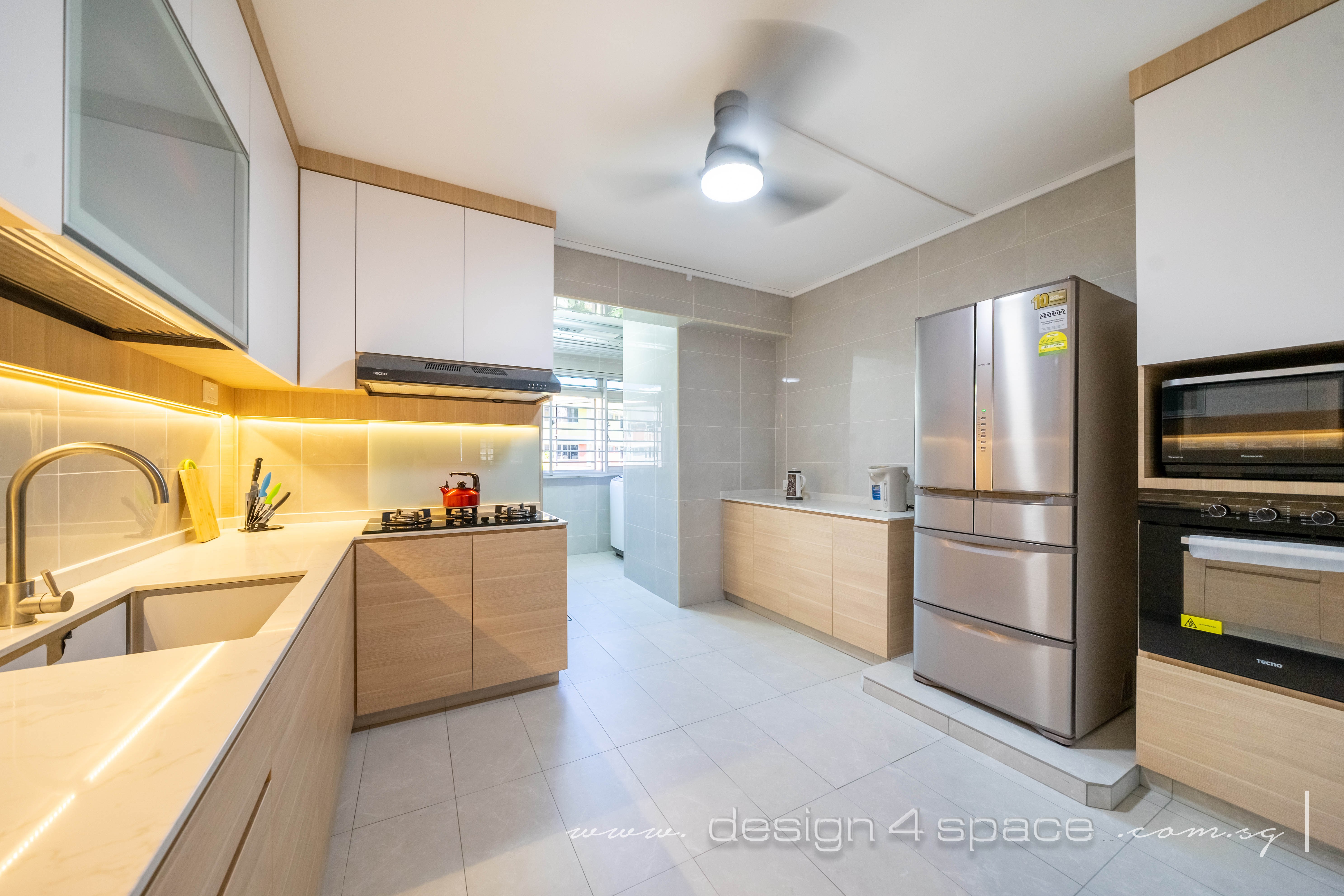 Contemporary, Modern Design - Kitchen - HDB Executive Apartment - Design by Design 4 Space Pte Ltd