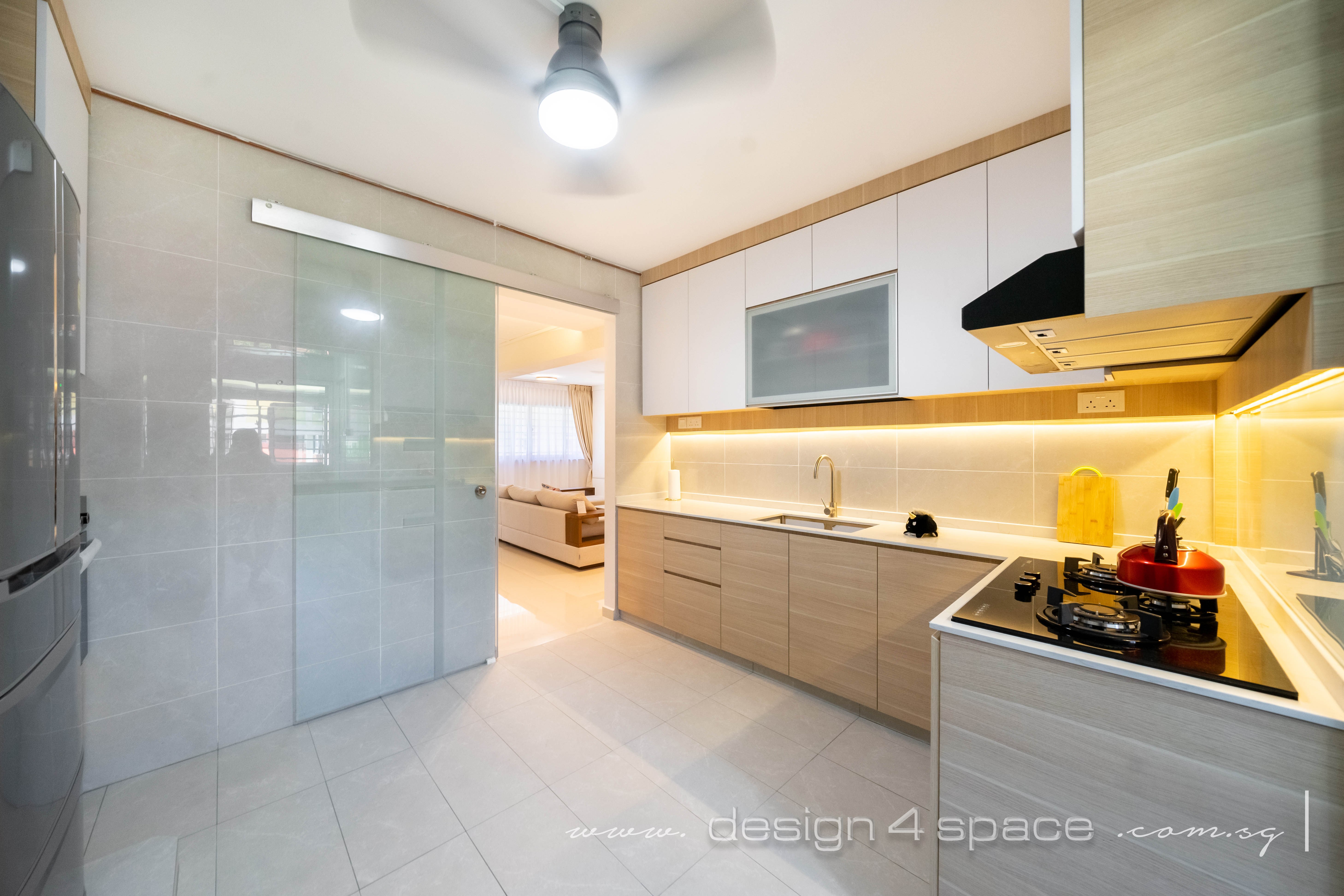 Contemporary, Modern Design - Kitchen - HDB Executive Apartment - Design by Design 4 Space Pte Ltd