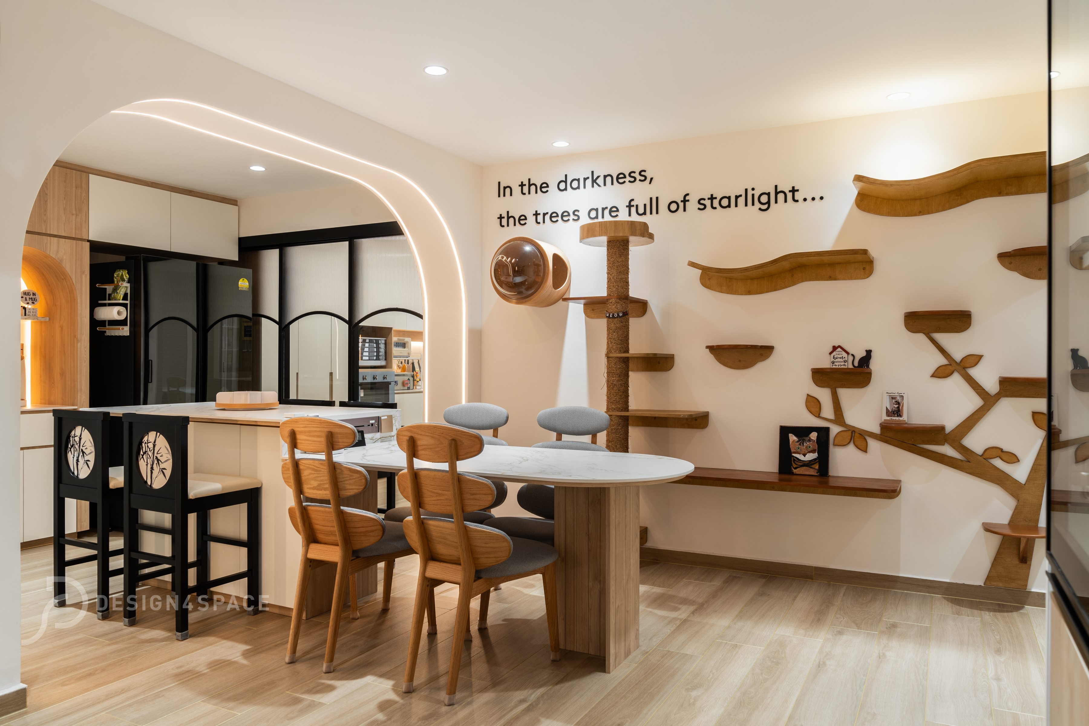 Contemporary, Modern Design - Dining Room - HDB 5 Room - Design by Design 4 Space Pte Ltd