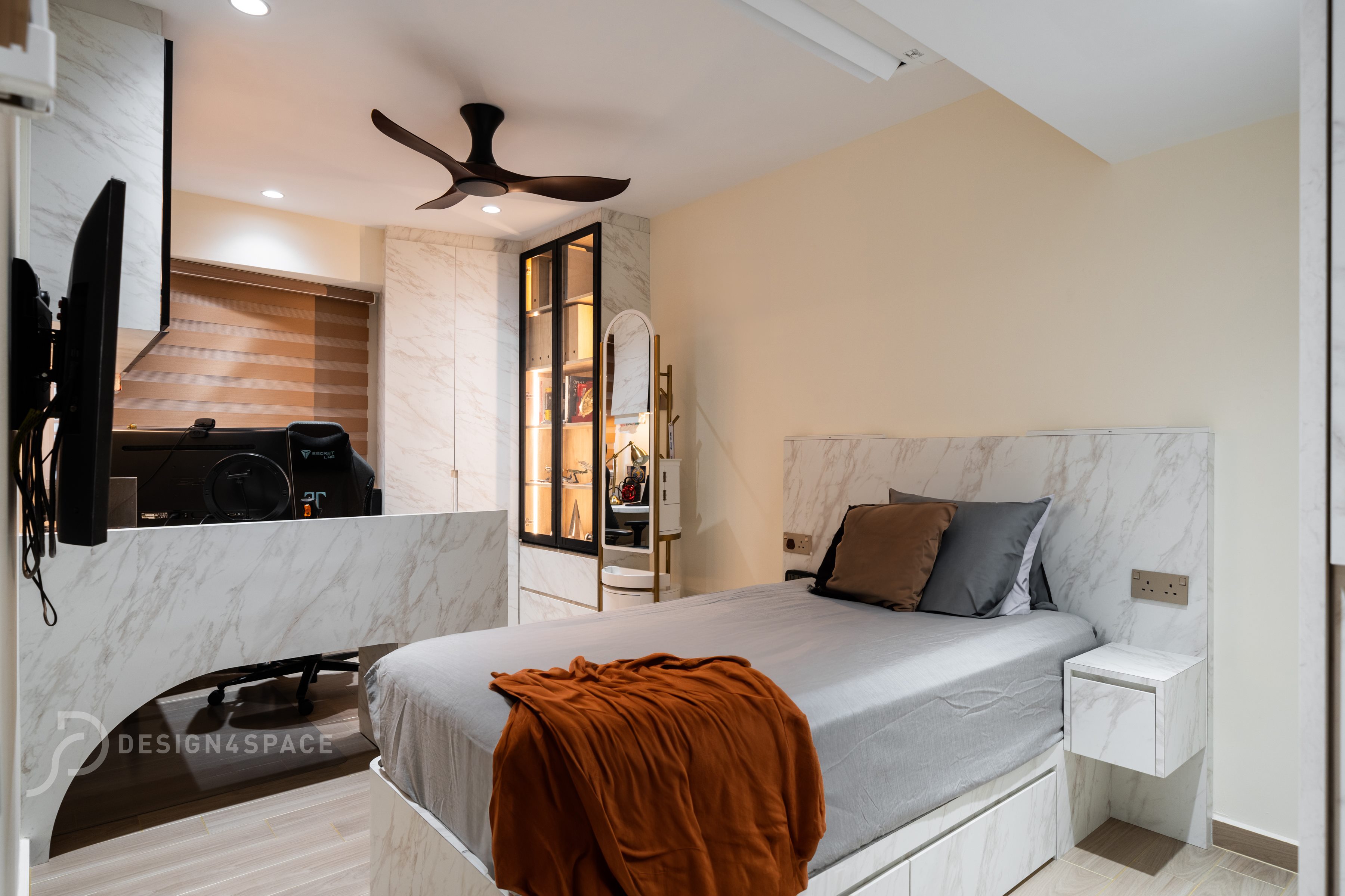 Contemporary, Modern Design - Bedroom - HDB 5 Room - Design by Design 4 Space Pte Ltd