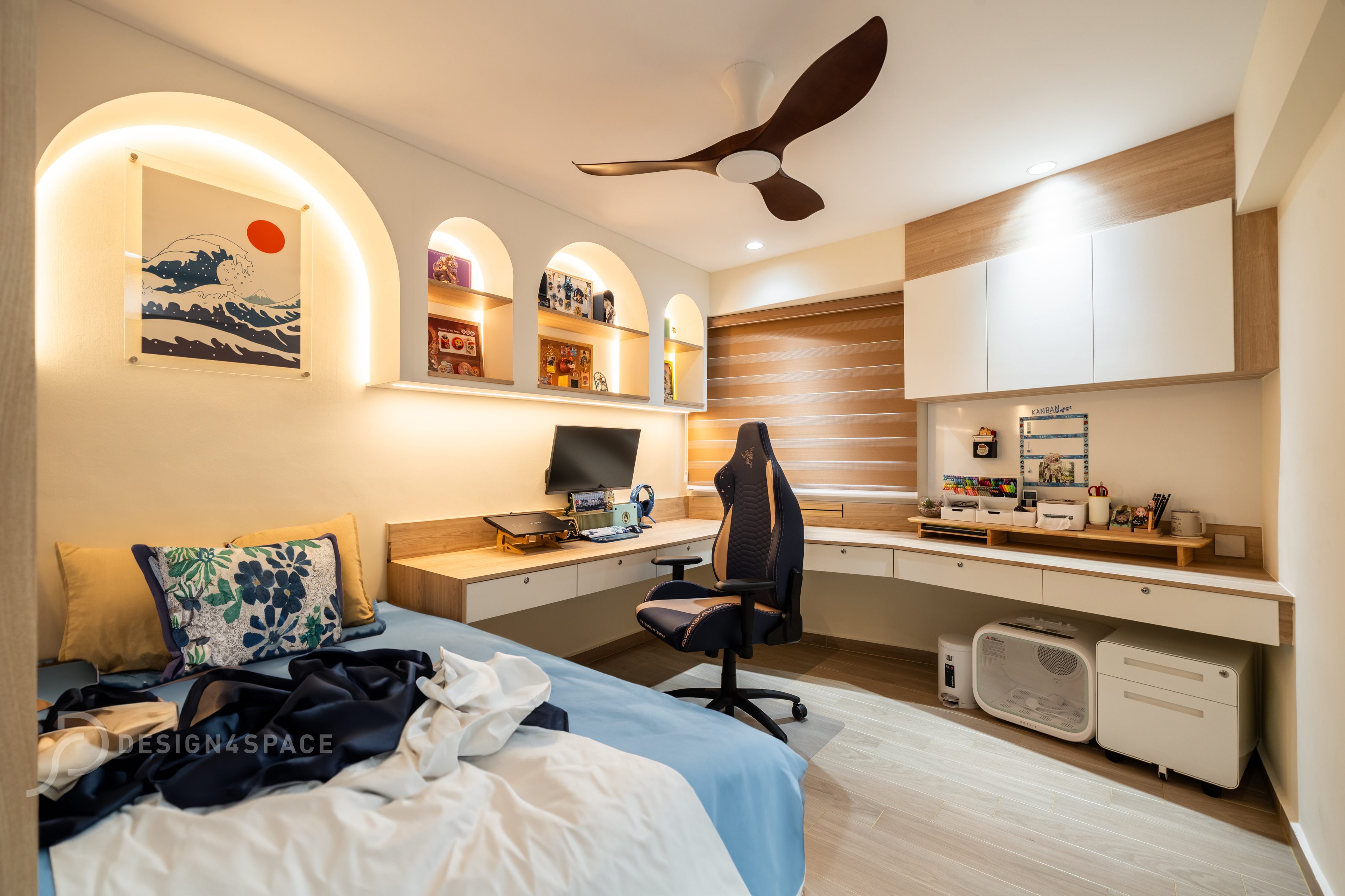 Contemporary, Modern Design - Bedroom - HDB 5 Room - Design by Design 4 Space Pte Ltd