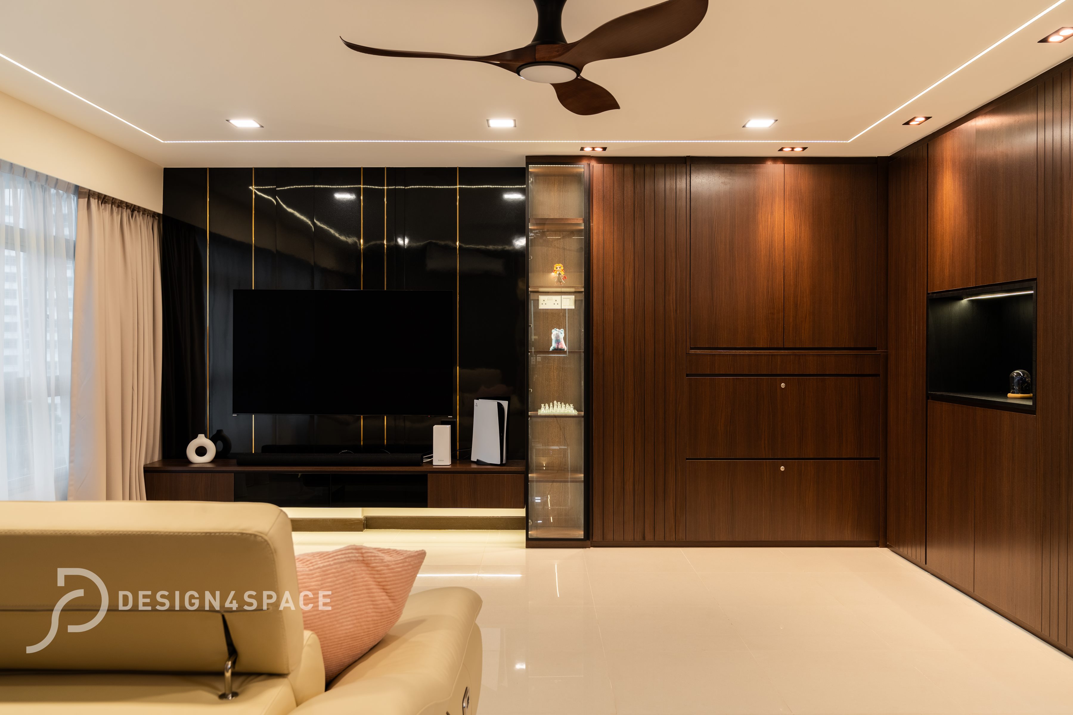 Contemporary, Modern Design - Living Room - HDB 5 Room - Design by Design 4 Space Pte Ltd