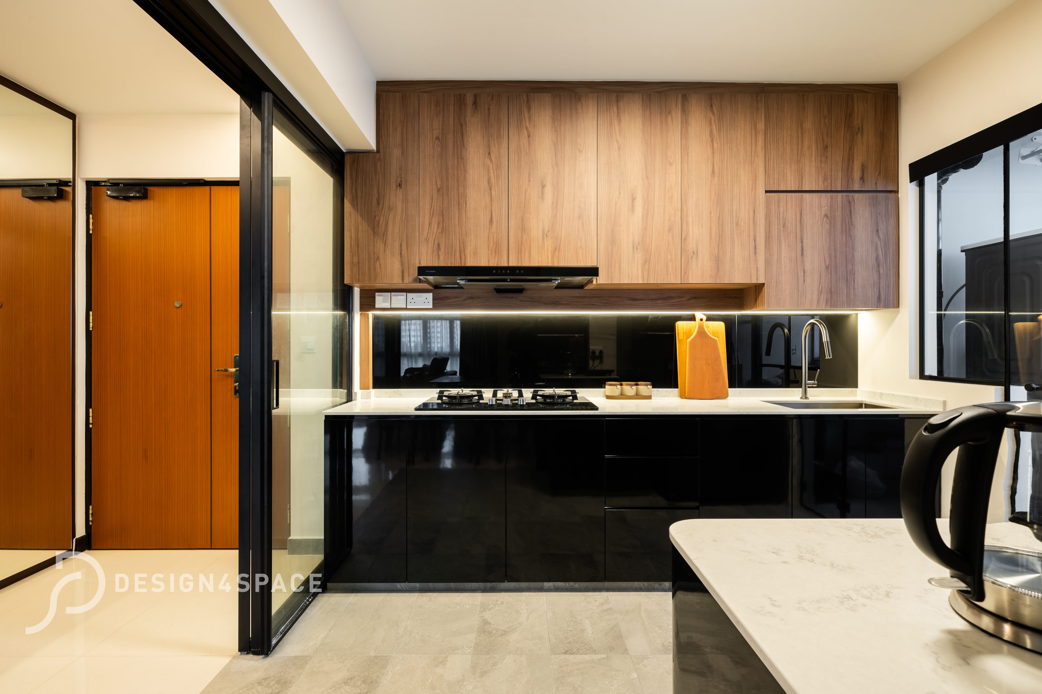 Contemporary, Modern Design - Kitchen - HDB 5 Room - Design by Design 4 Space Pte Ltd