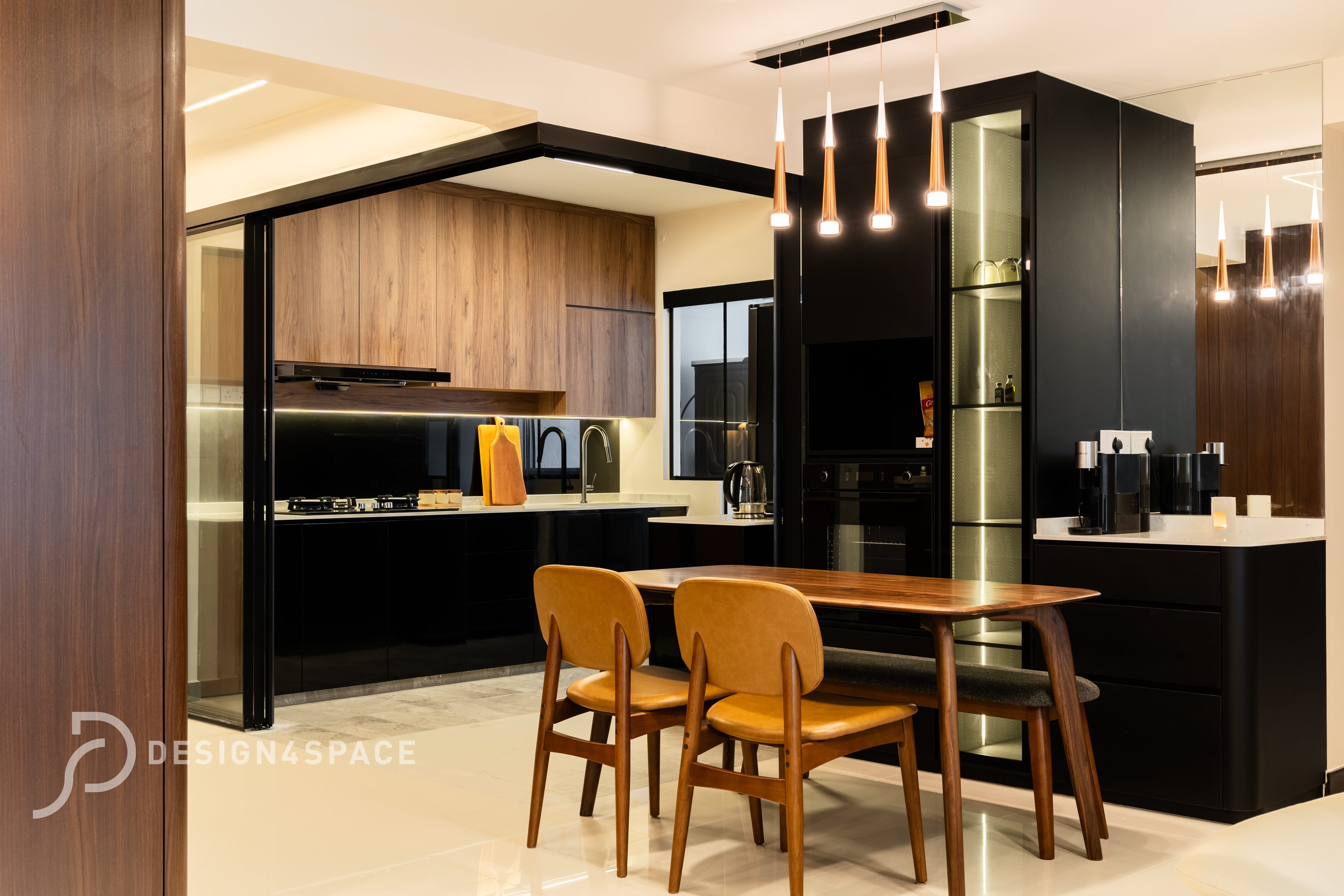 Contemporary, Modern Design - Kitchen - HDB 5 Room - Design by Design 4 Space Pte Ltd