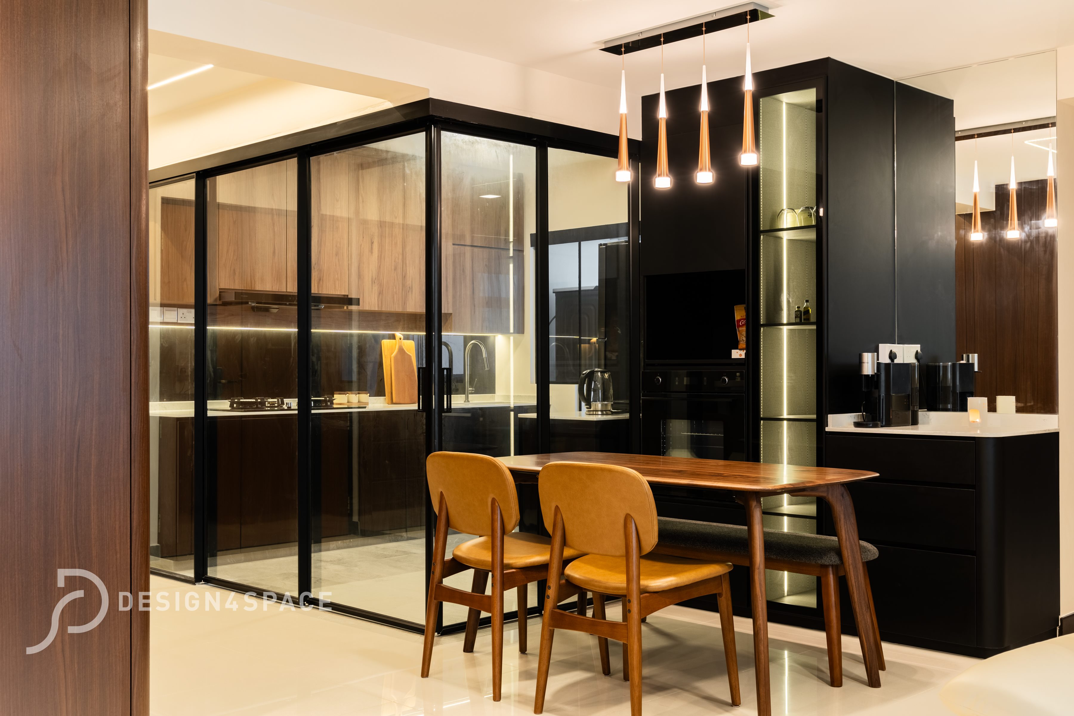 Contemporary, Modern Design - Kitchen - HDB 5 Room - Design by Design 4 Space Pte Ltd