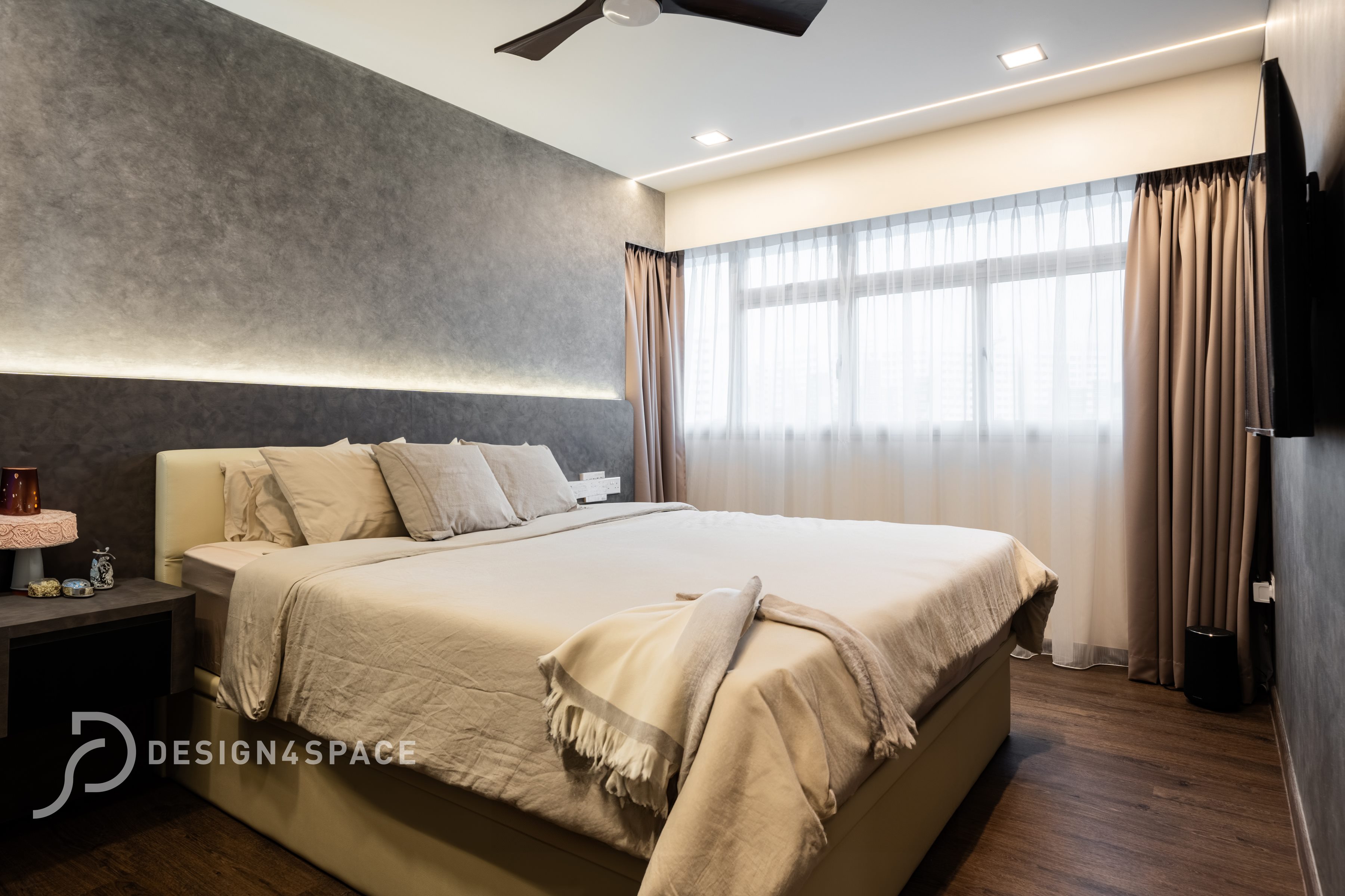 Contemporary, Modern Design - Bedroom - HDB 5 Room - Design by Design 4 Space Pte Ltd