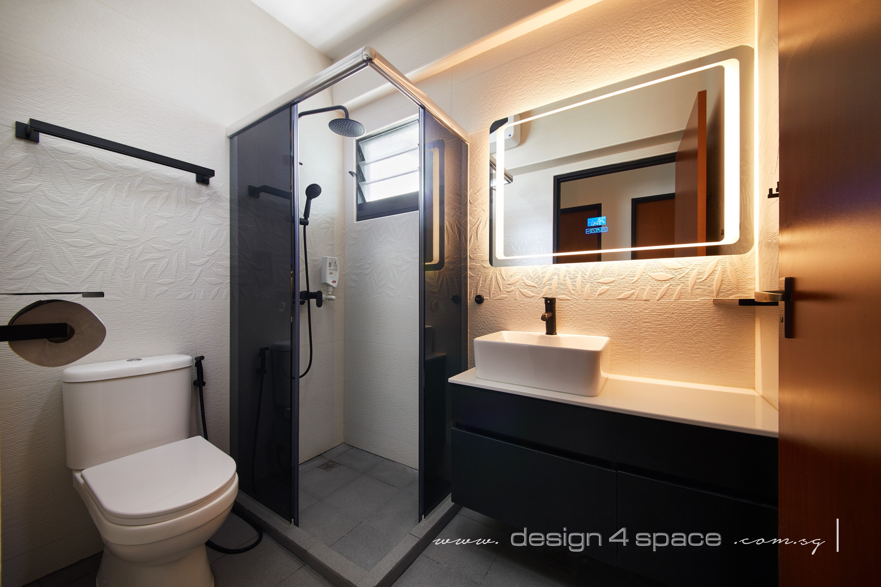 Contemporary, Modern Design - Bathroom - HDB 5 Room - Design by Design 4 Space Pte Ltd