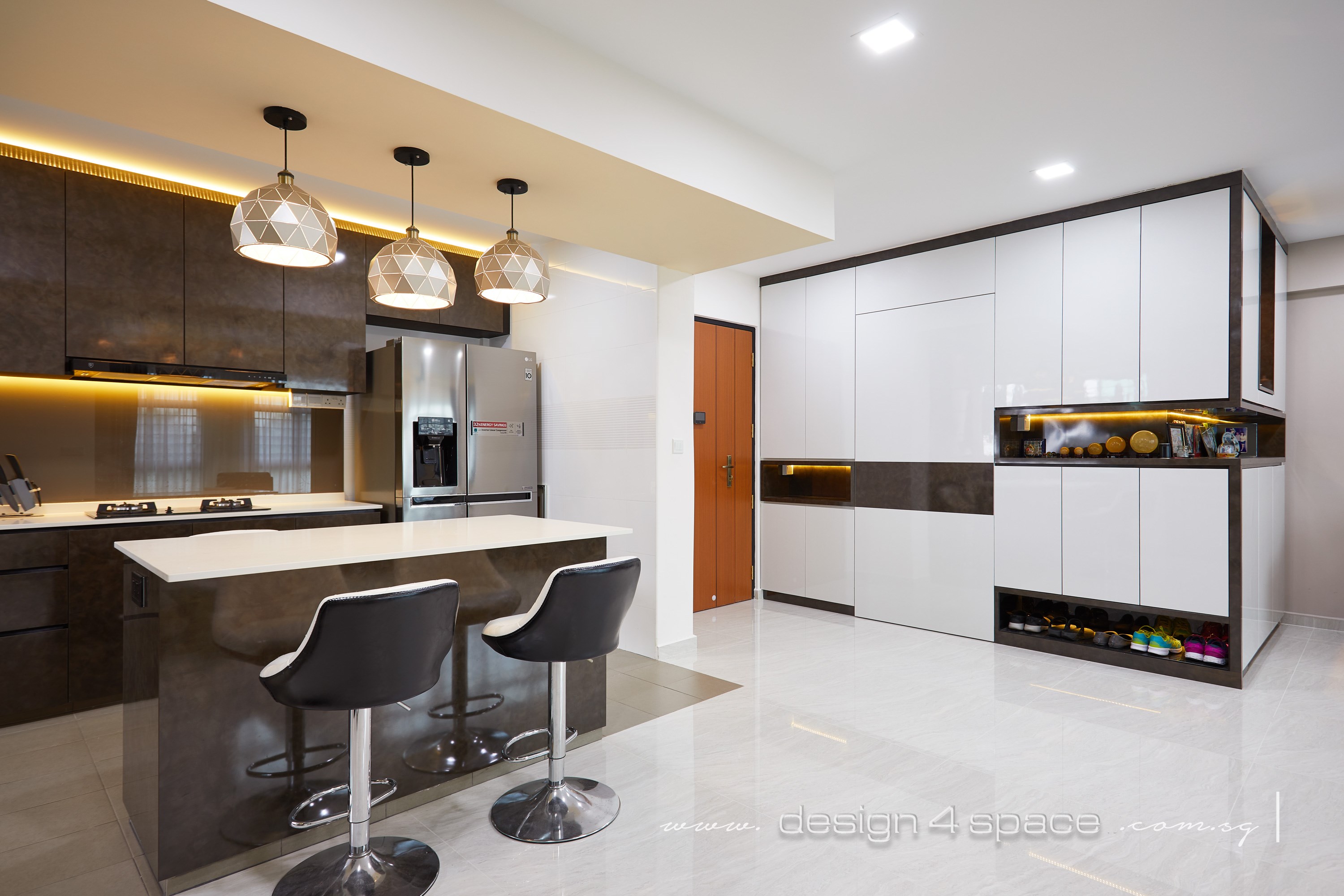 Contemporary, Modern Design - Kitchen - HDB 5 Room - Design by Design 4 Space Pte Ltd