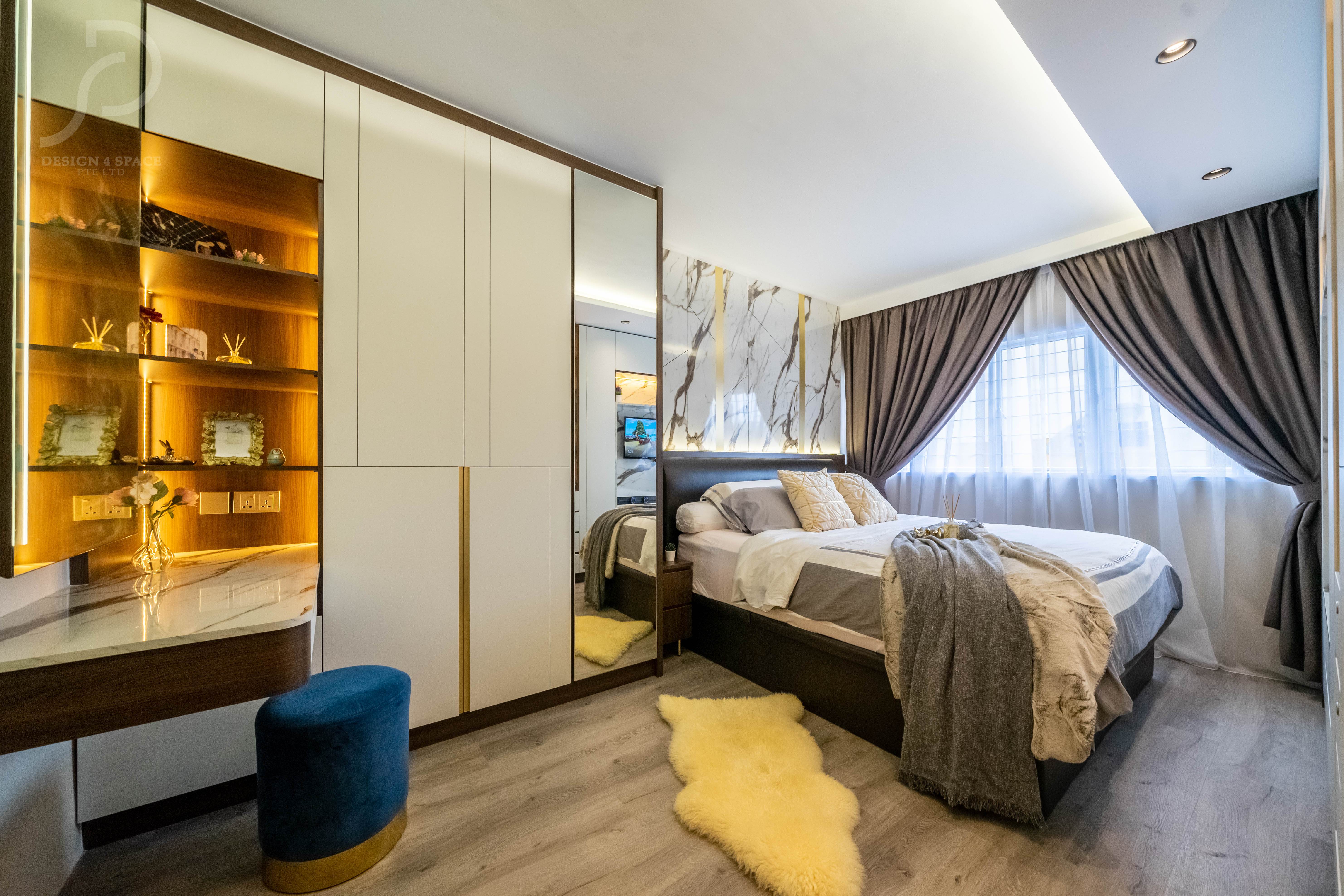 Modern Design - Bedroom - HDB 5 Room - Design by Design 4 Space Pte Ltd