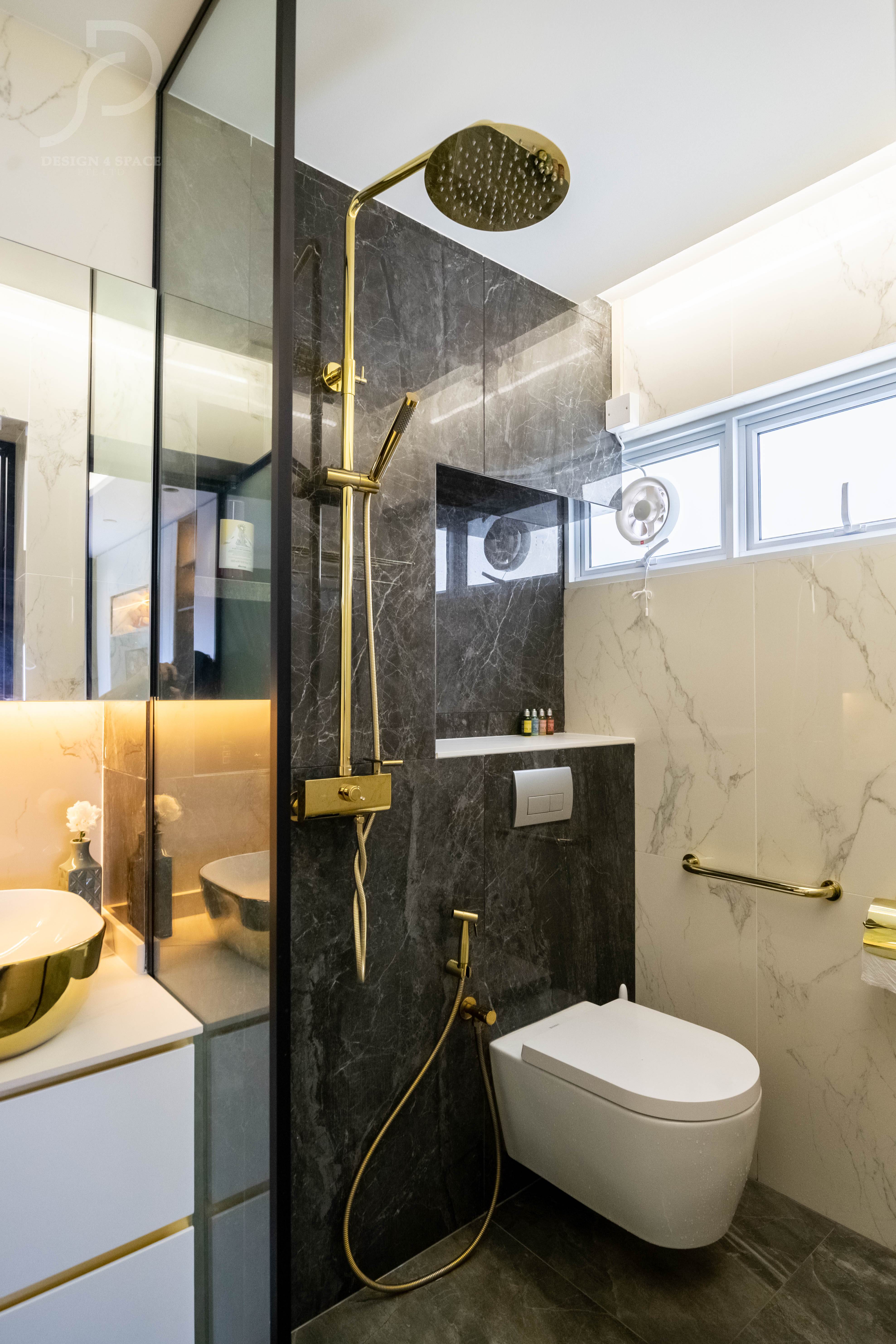 Modern Design - Bathroom - HDB 5 Room - Design by Design 4 Space Pte Ltd