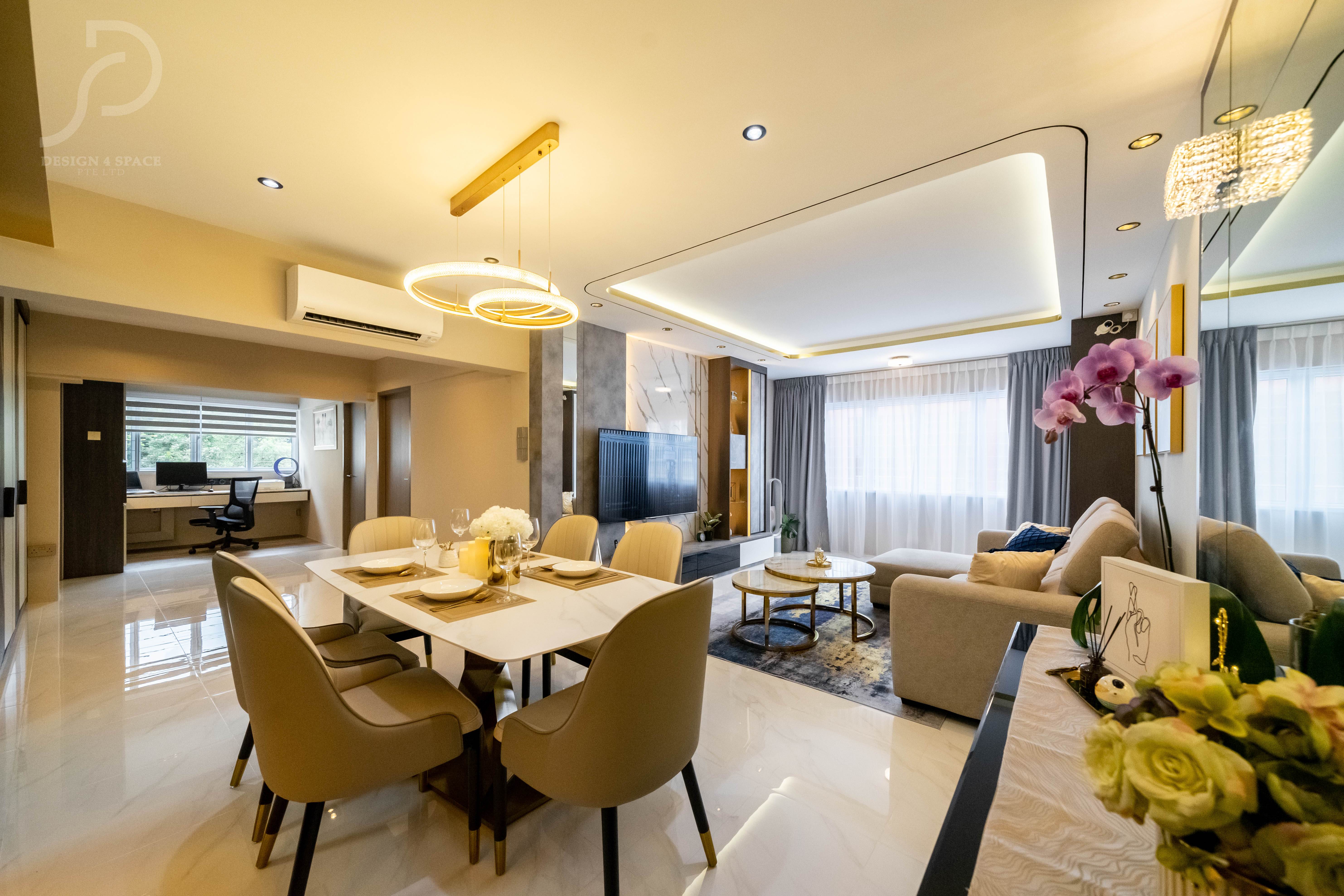 Modern Design - Dining Room - HDB 5 Room - Design by Design 4 Space Pte Ltd